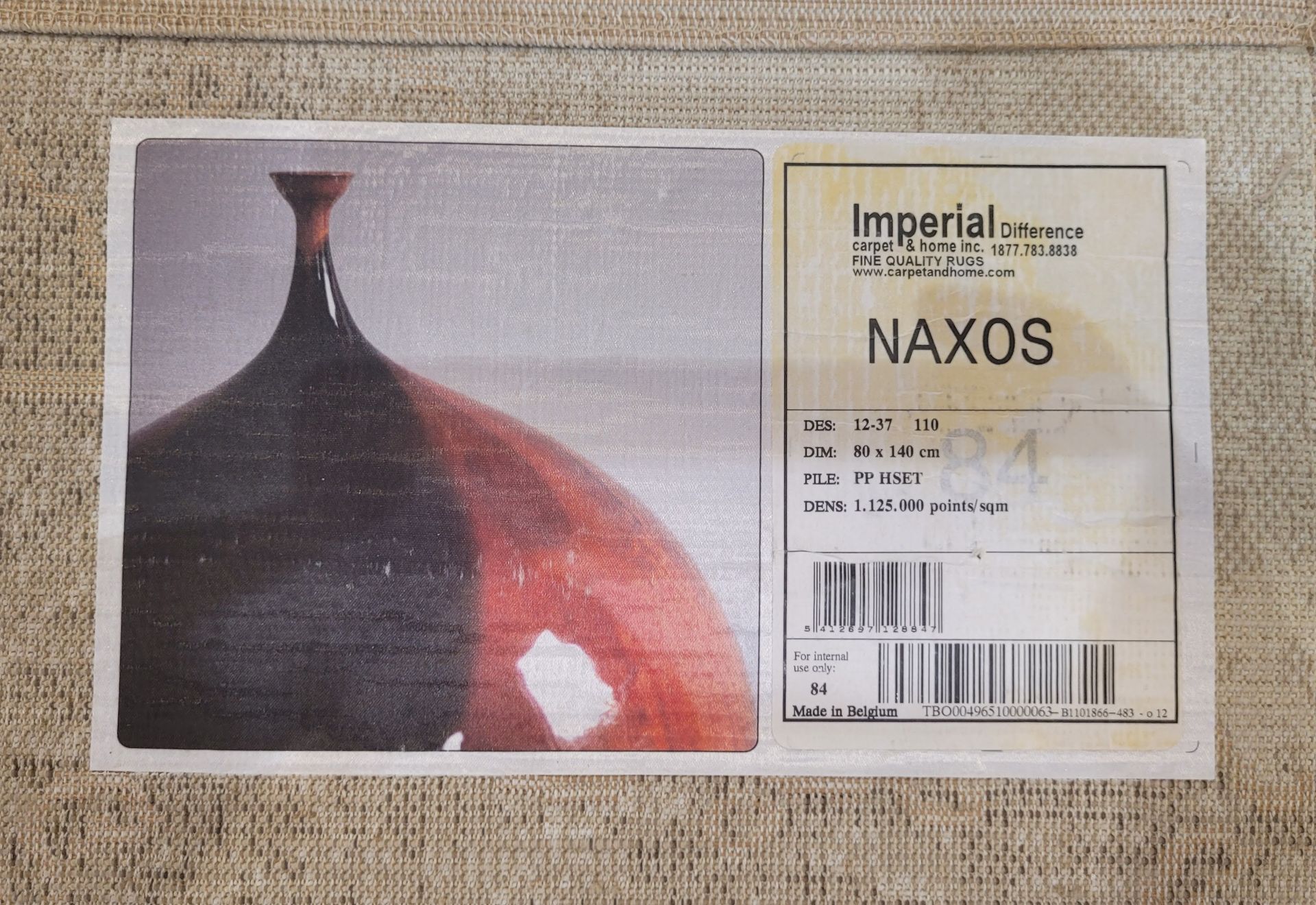 2'5" X 4'5" NAXOS MADE IN BELGIUM - MSRP $267.00 EA. (LOCATED IN WALL-TO-WALL) INVENTORY CODE: 12-37 - Image 3 of 3