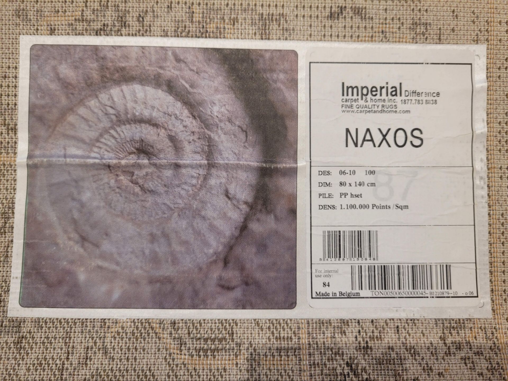 2'5" X 4'5" NAXOS MADE IN BELGIUM - MSRP $267.00 EA. (LOCATED IN WALL-TO-WALL) INVENTORY CODE: 06-10 - Image 3 of 3