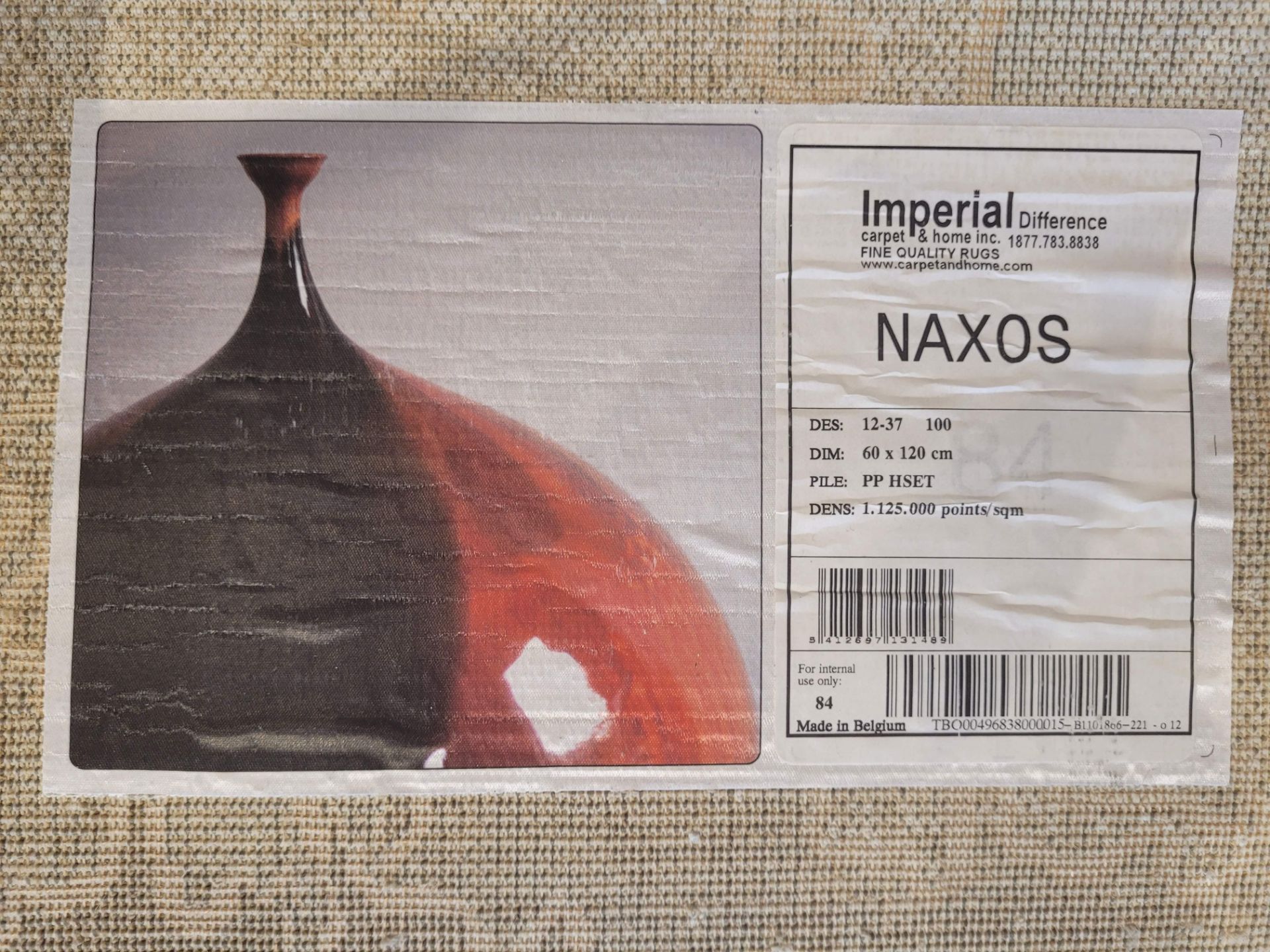 2' X 4' NAXOS MADE IN BELGIUM - MSRP $199.00 EA. (LOCATED IN WALL-TO-WALL) INVENTORY CODE: 12-237 - Image 3 of 3