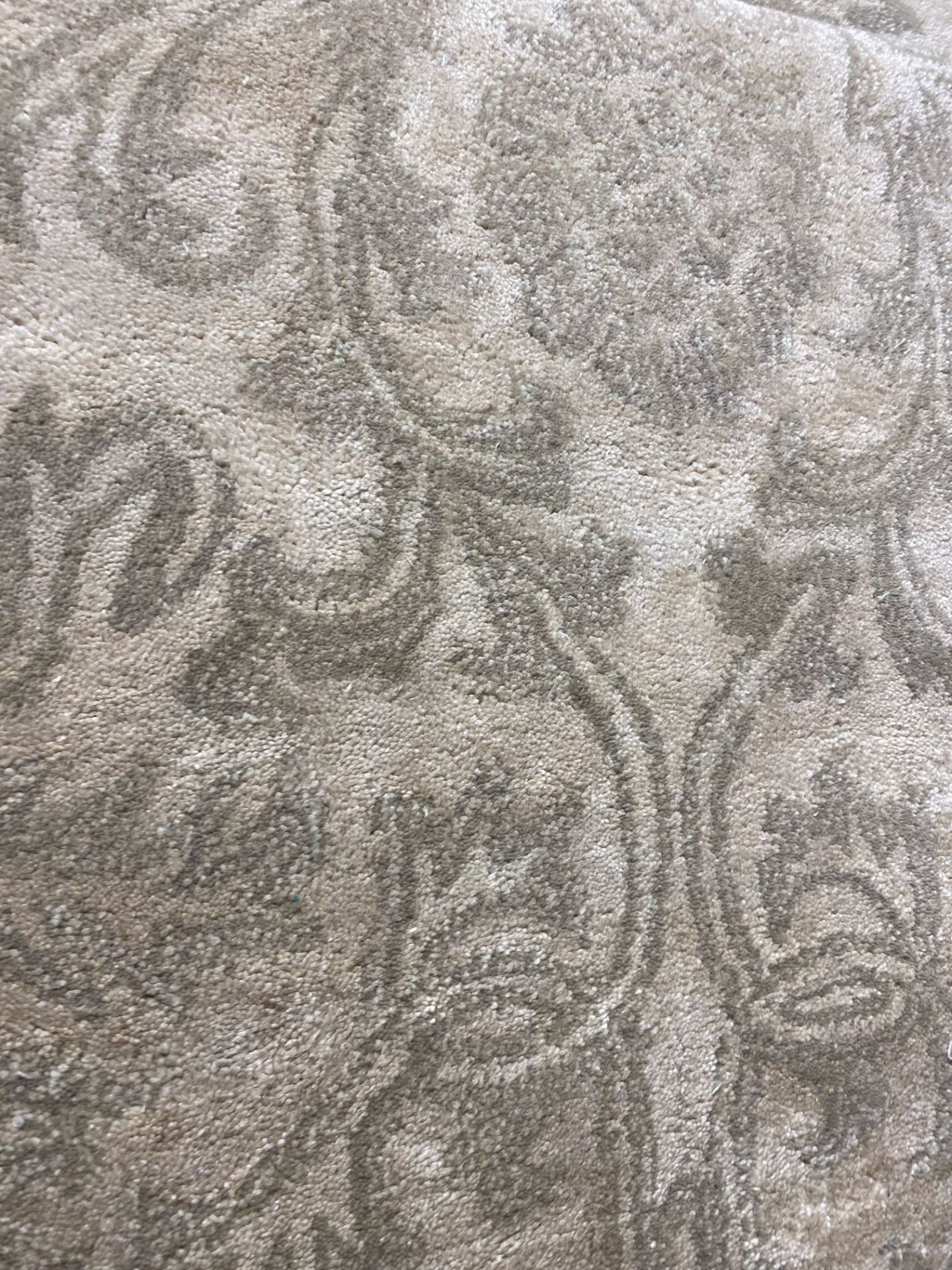 6' X 9' WOOL HAND MADE IN INDIA, MSRP $1,995, INVENTORY CODE OPAL TF222SK BEIGE - Image 2 of 6