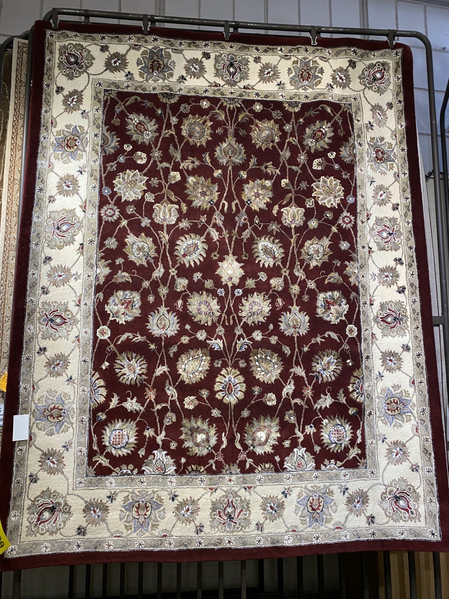 8' X 10' WOOL/A.SILK HAND TUFTED IN INDIA, MSRP $3,595, INVENTORY CODE LEGEND2IMAD922 D.RDWHT