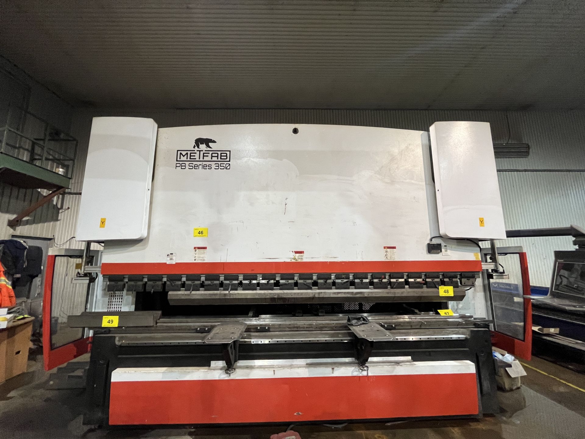 2017 METFAB PB350 CNC HYDRAULIC PRESS BRAKE WITH 350 TON X 13FT CAPACITY, DELEM DA-66T CNC - Image 16 of 16