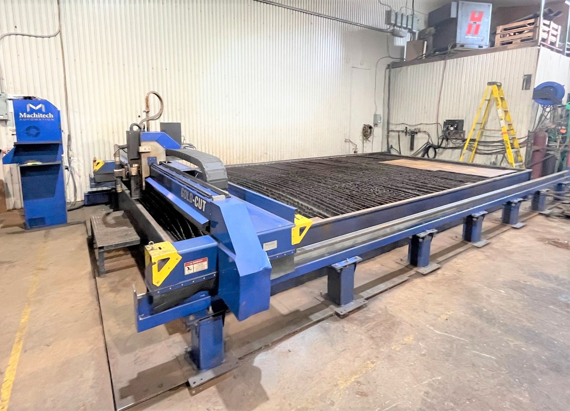 2016 MACHITECH GOLD CUT CNC PLASMA CUTTING TABLE, 400AMP WITH HYPERTHERM EDGE PRO CNC CONTROL, - Image 2 of 18