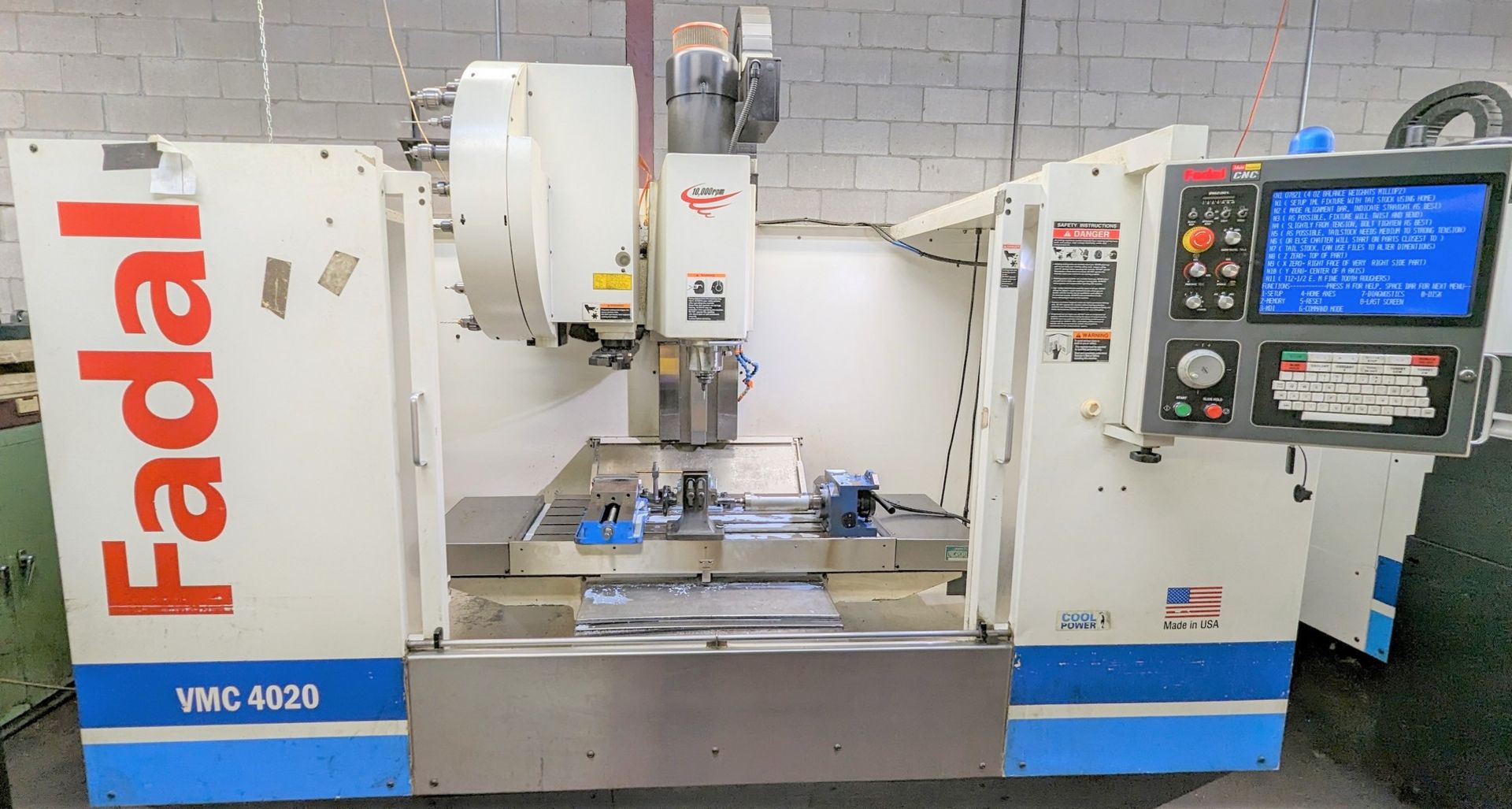 2006 FADAL VMC4020 HT CNC VERTICAL MACHINING CENTER, FADAL MULTI PROCESSOR CNC CONTROL, 20” X 40”