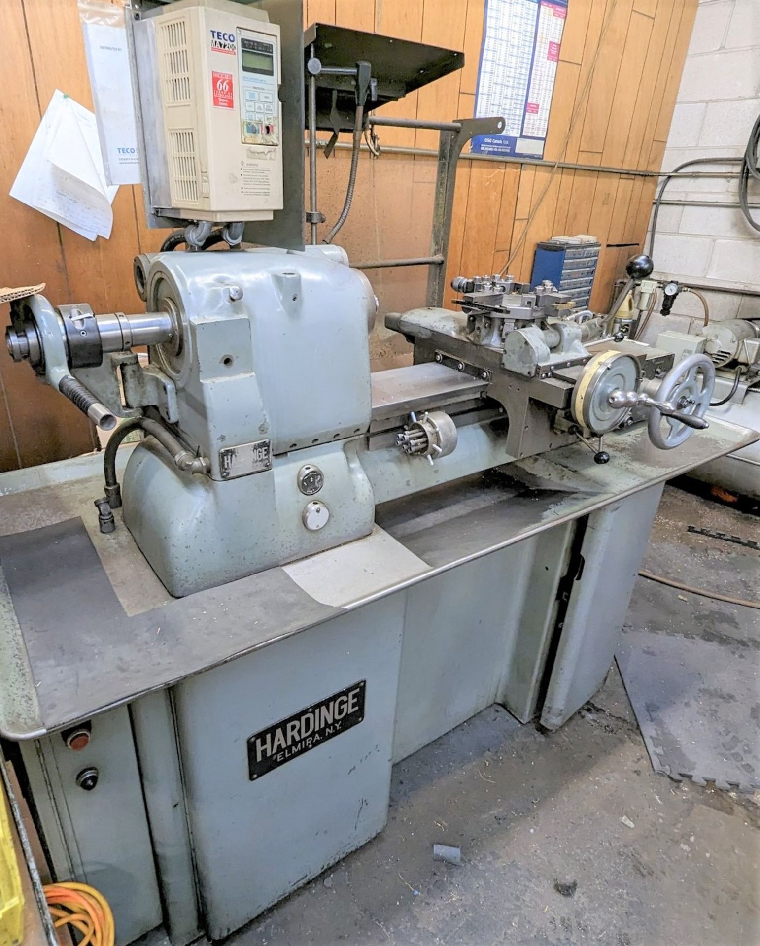 HARDINGE HC CHUCKER LATHE W/ ASST. TOOLING & 5C COLLETS - Image 3 of 22