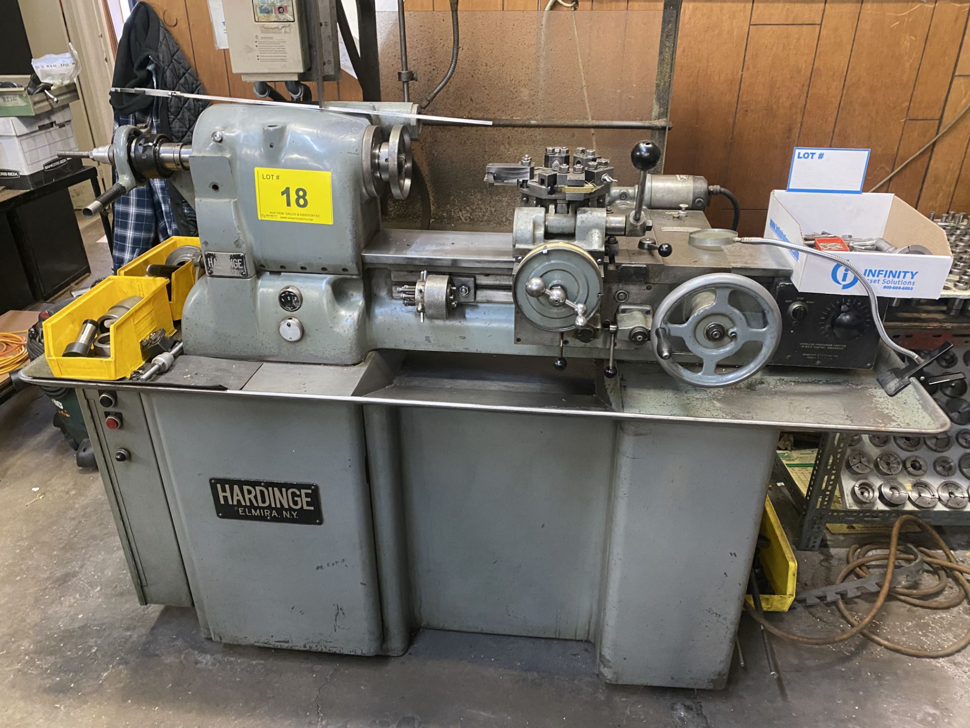 HARDINGE HC CHUCKER LATHE W/ ASST. TOOLING & 5C COLLETS - Image 13 of 22