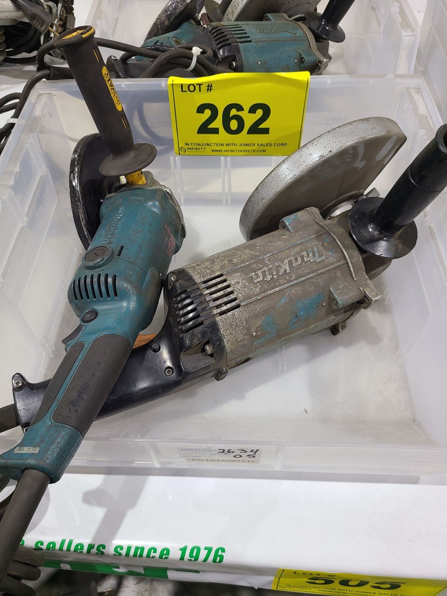 LOT OF (2) MAKITA ANGLE GRINDERS