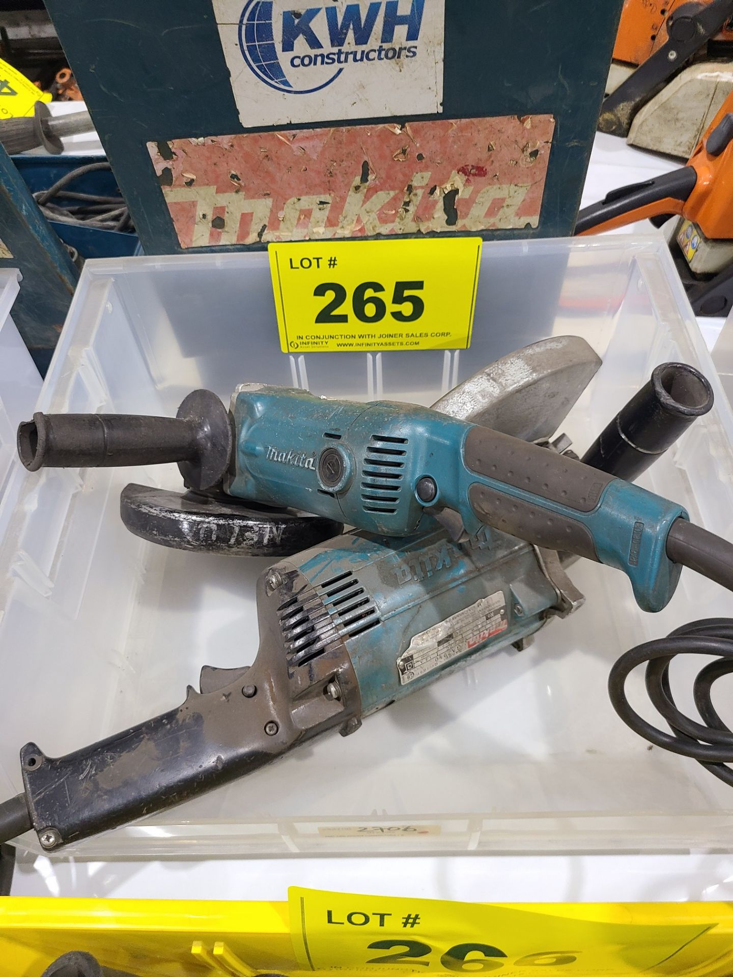 LOT OF (2) MAKITA ANGLE GRINDERS