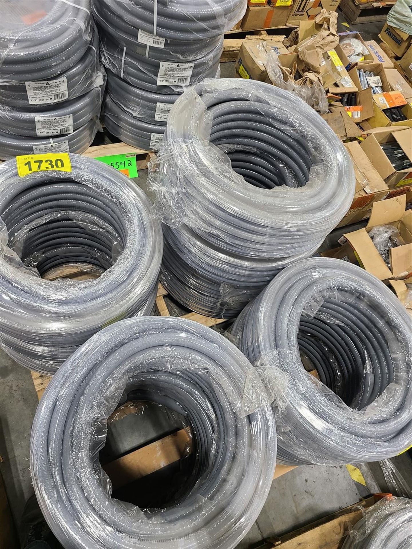 PALLET OF 13 ROLLS OF ANAMET CANADA 1 IN. LIQUID TIGHT NON METALLIC FLEXIBLE CONDUIT TYPE B, 15M