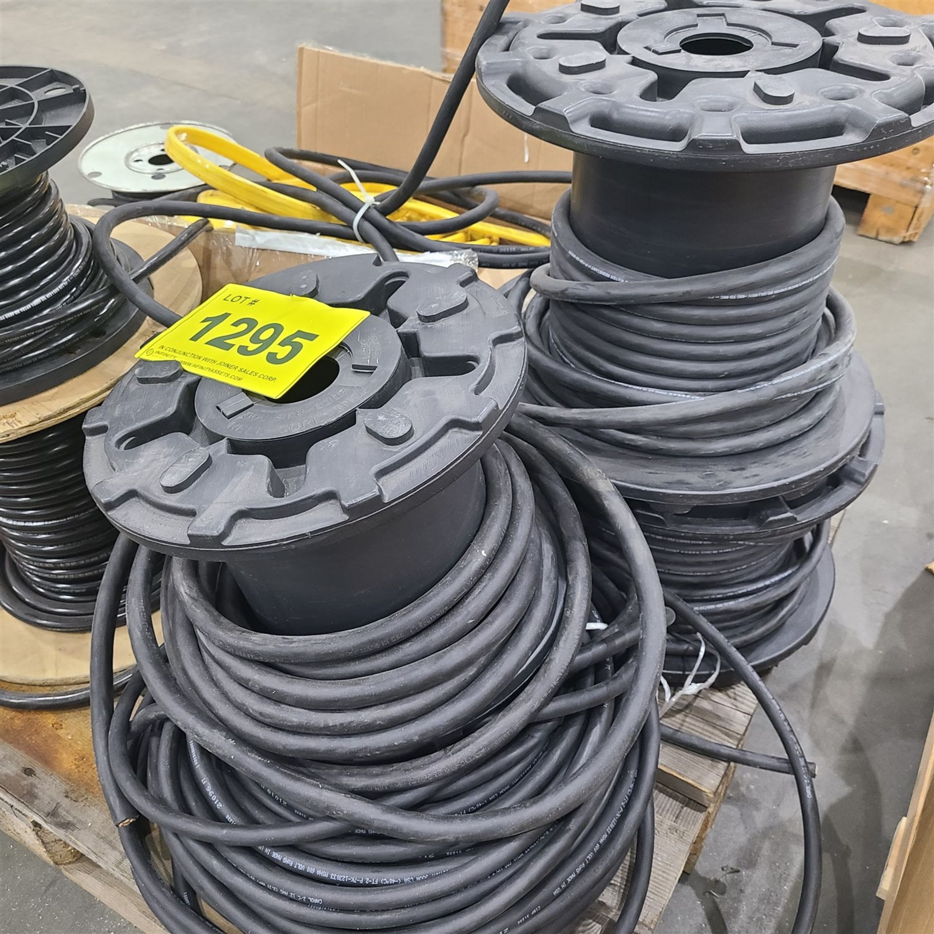 PALLET OF ELEC. WIRE REELS ETC. - Image 3 of 5