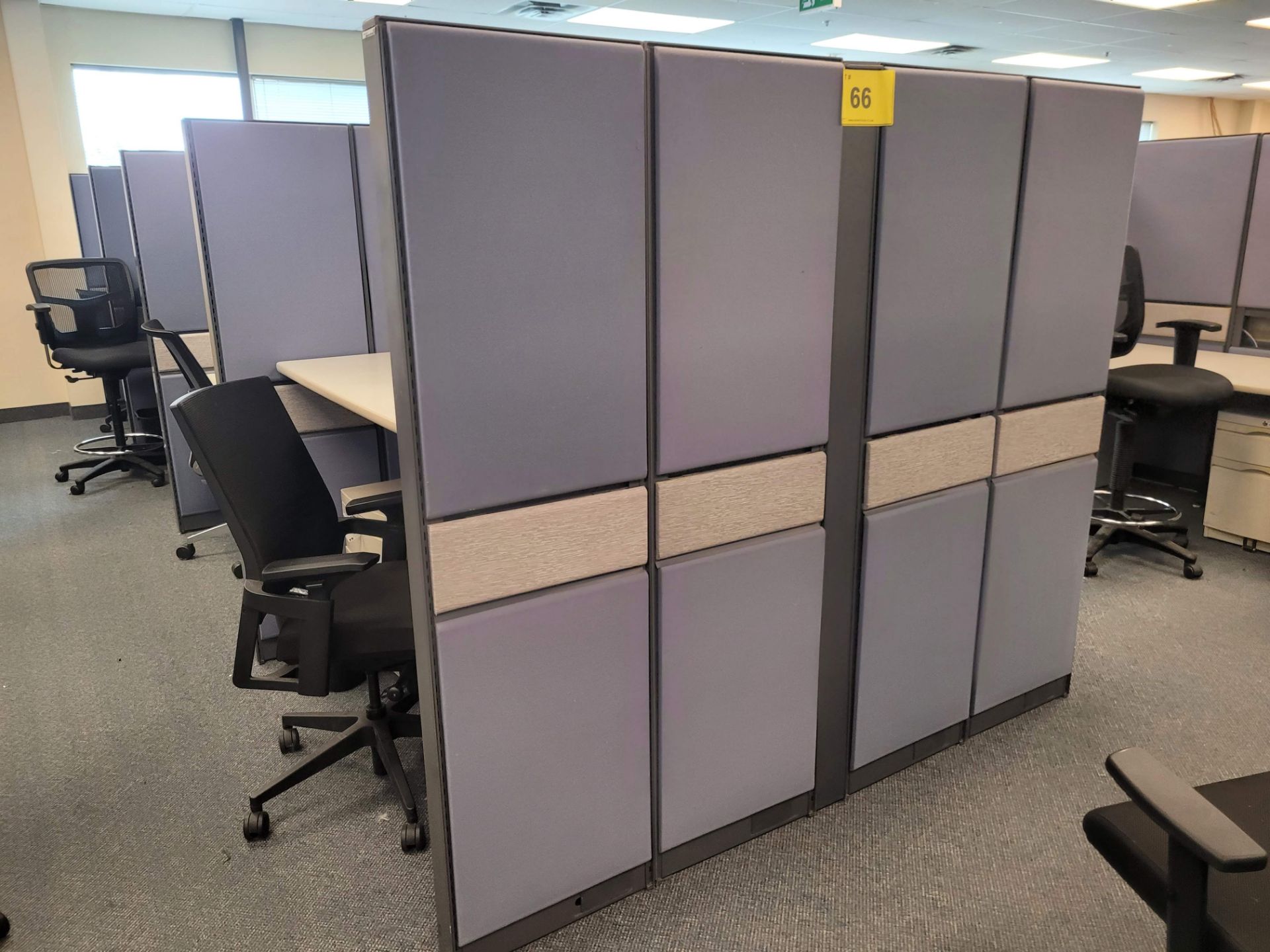 LOT - 8 STATION TEKNION CUBICLE -( NO CHAIRS, NO CONTENTS)