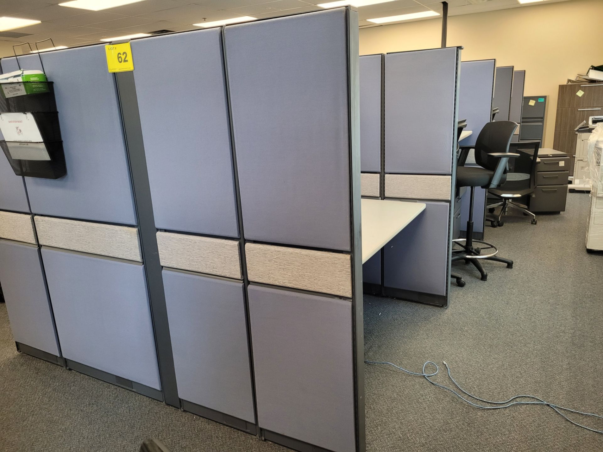LOT - 8 STATION TEKNION CUBICLE - (NO CHAIRS, NO CONTENTS) - Image 2 of 2