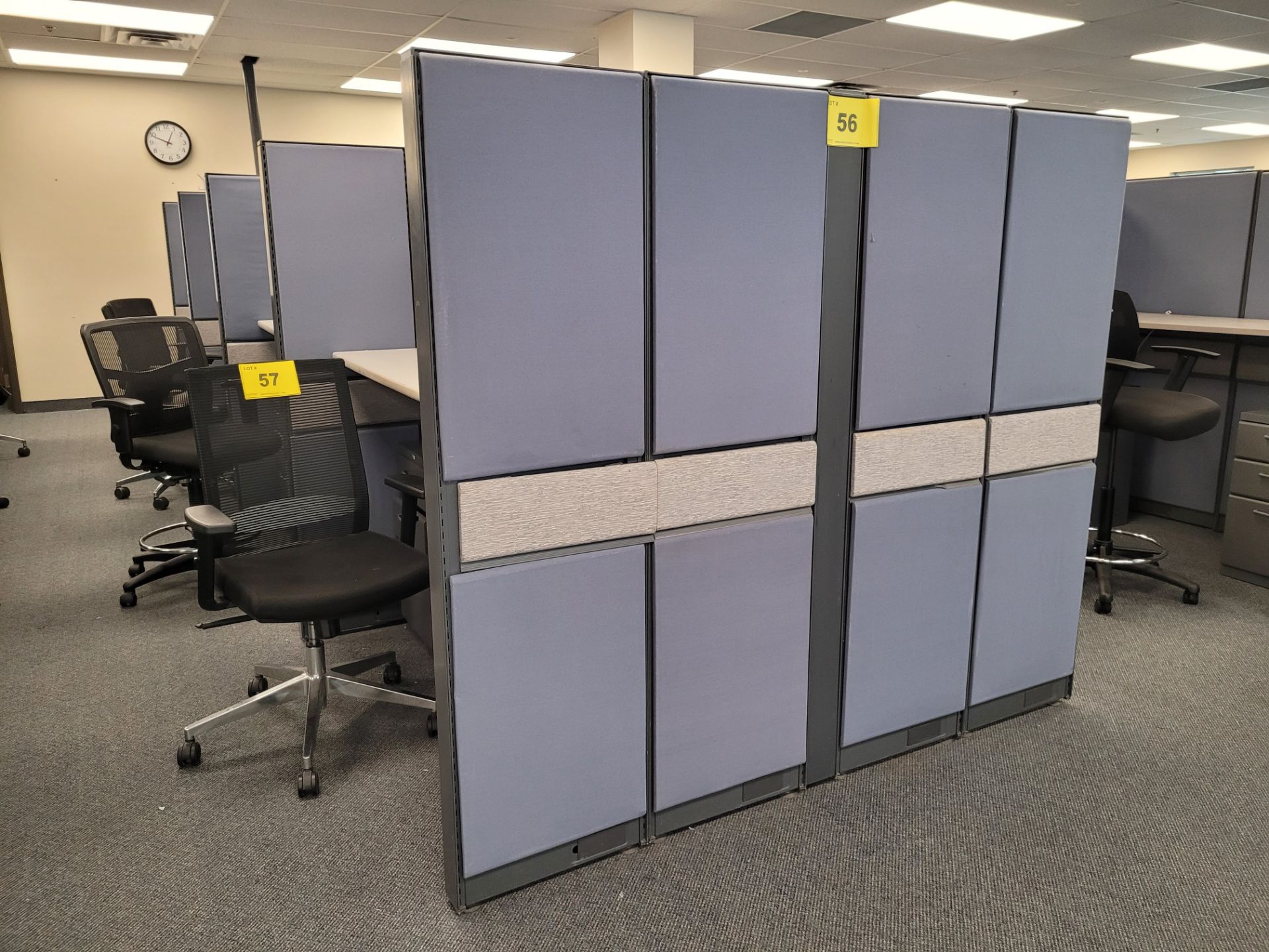LOT - 4 STATION TEKNION CUBICLE - (NO CHAIRS, NO CONTENTS)