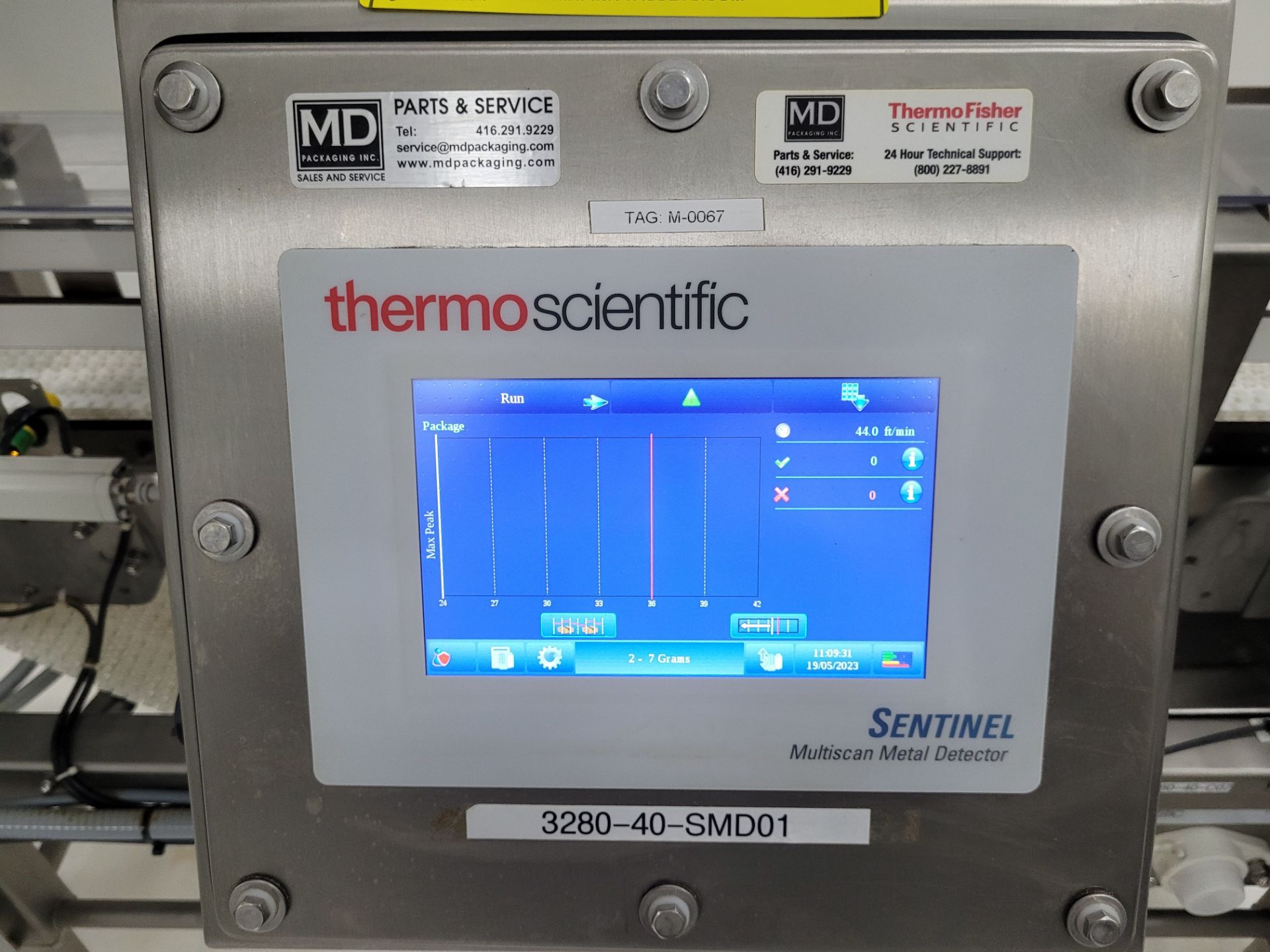 THERMO SCIENTIFIC SENTINEL 500 MUTLISCAN METAL DETECTOR, STAINLESS STEEL 304 STRAIGHTLINE FINISHED - Image 2 of 8