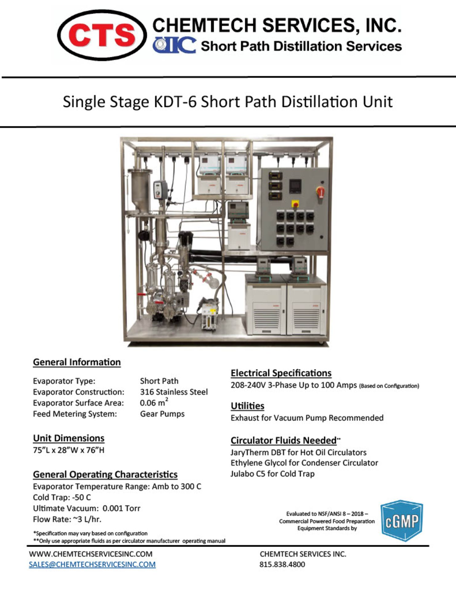 CHEM TECH SINGLE STAGE KDT6 SHORT PATH DISTILLATION UNIT LOCATED IN ROOM 24 - Image 14 of 15
