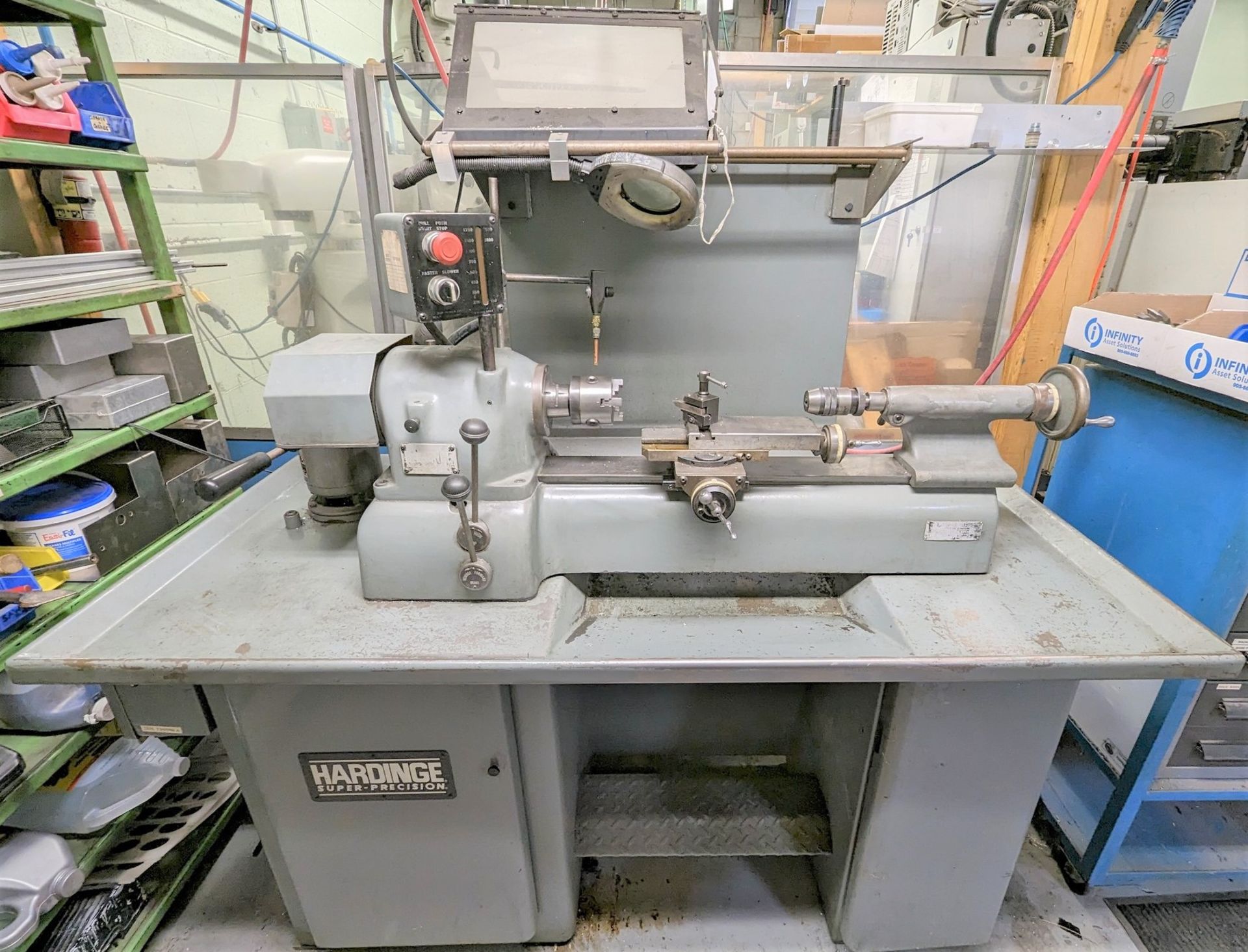 HARDINGE DV-59 PRECISION SECOND OPERATION TURRET LATHE W/ TOOLING (RIGGING FEE $350)