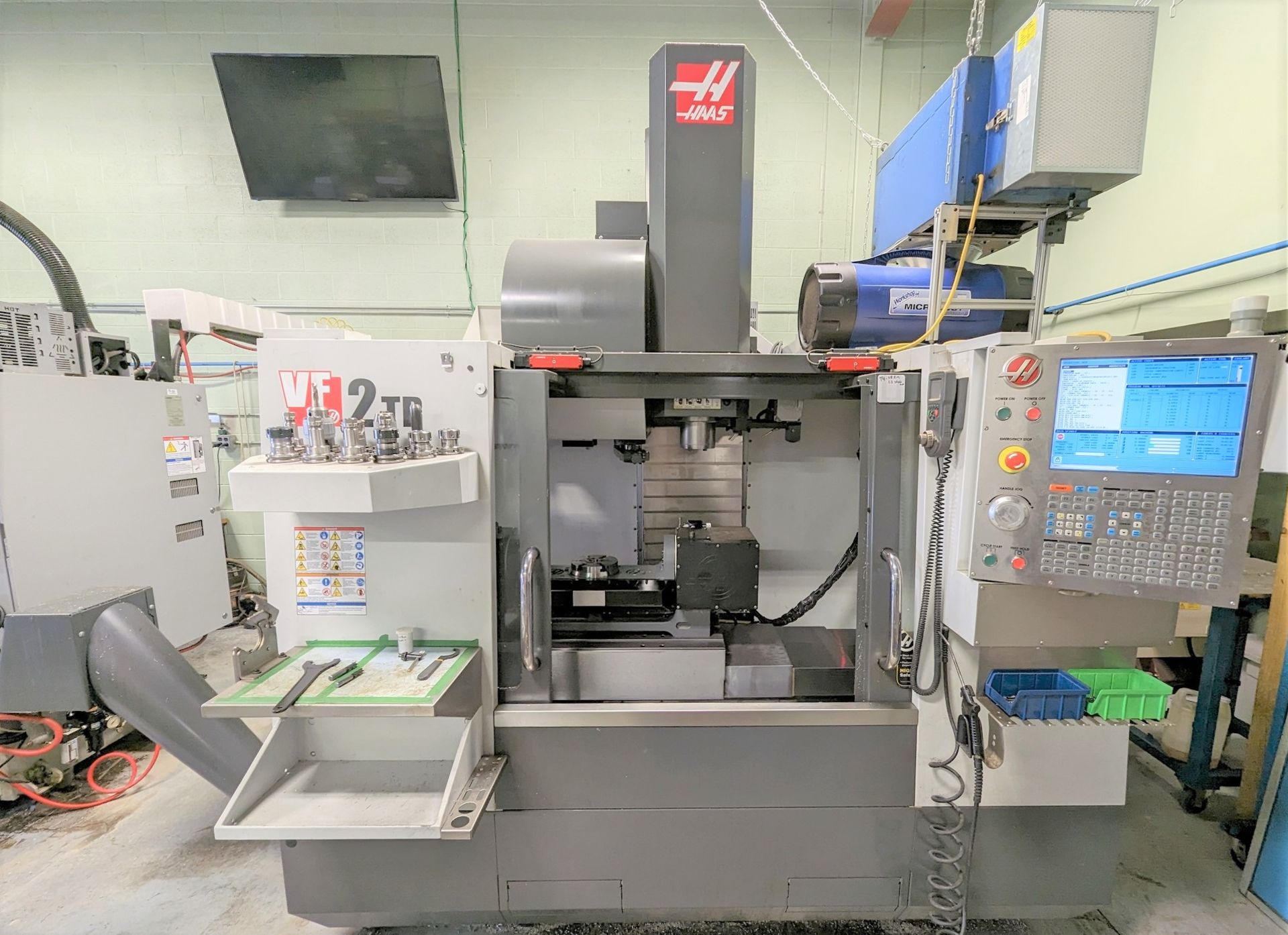 2013 HAAS VF-2TR 5-AXIS CNC VERTICAL MACHINING CENTER, CNC CONTROL, CAT40, TRAVELS: X-30”, Y-16”,