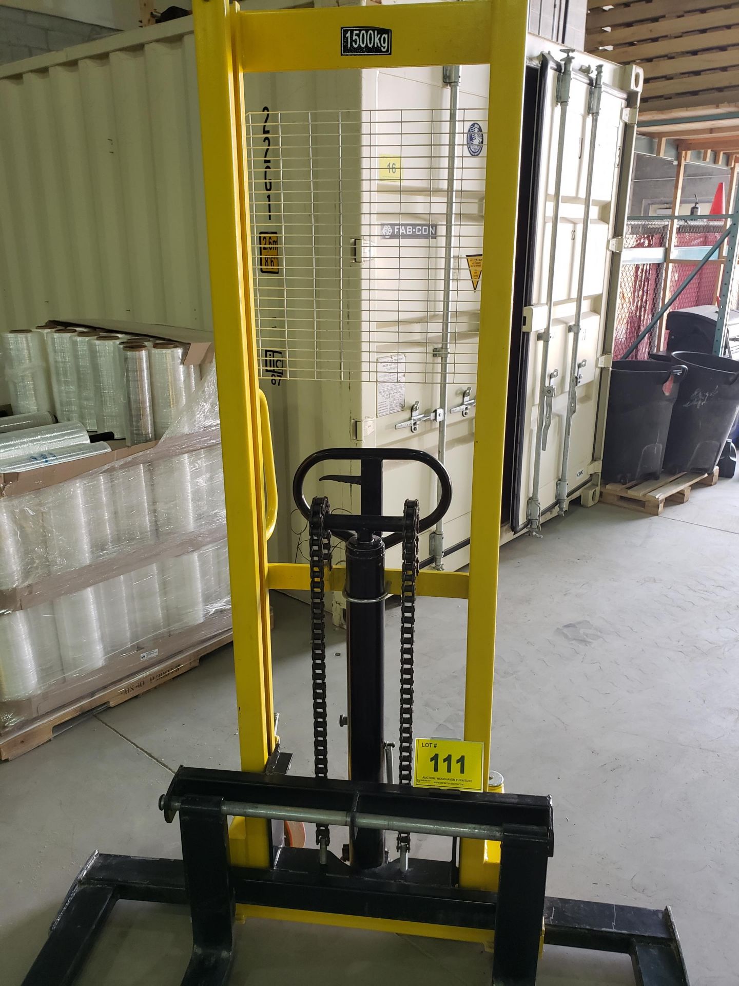 1,500KG CAP. HYDRAULIC STACKER - Image 5 of 5