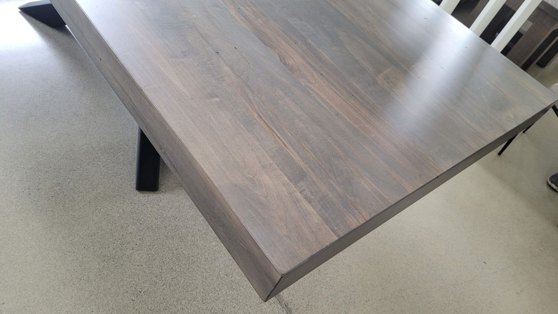 NEXUS DINING TABLE 42" X 96" SOLID TOP, STAIN: MOCHA SILK - MSRP $8,712.00 - (TABLE ONLY - CHAIRS - Image 6 of 9