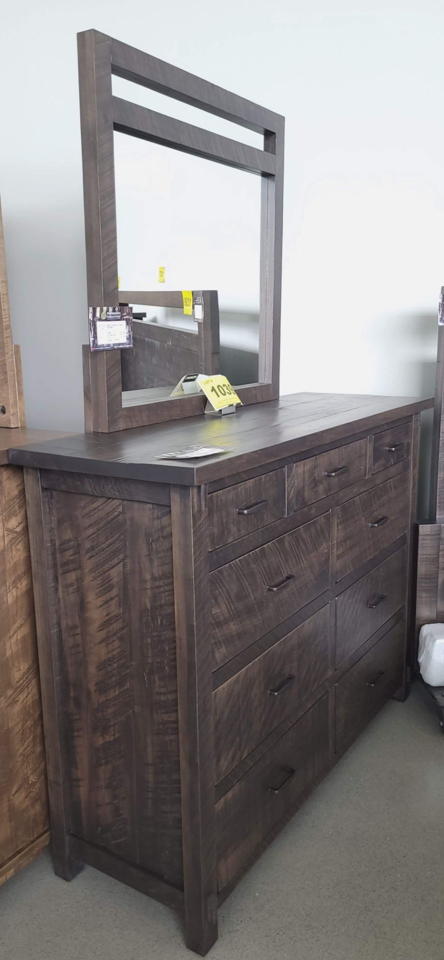 RUSTIC LOFT NINE DRAWER DRESSER - MSRP $3,999.00 W/ RUSTIC LOFT DRESSER MIRROR - MSRP $632.00 - Image 2 of 10