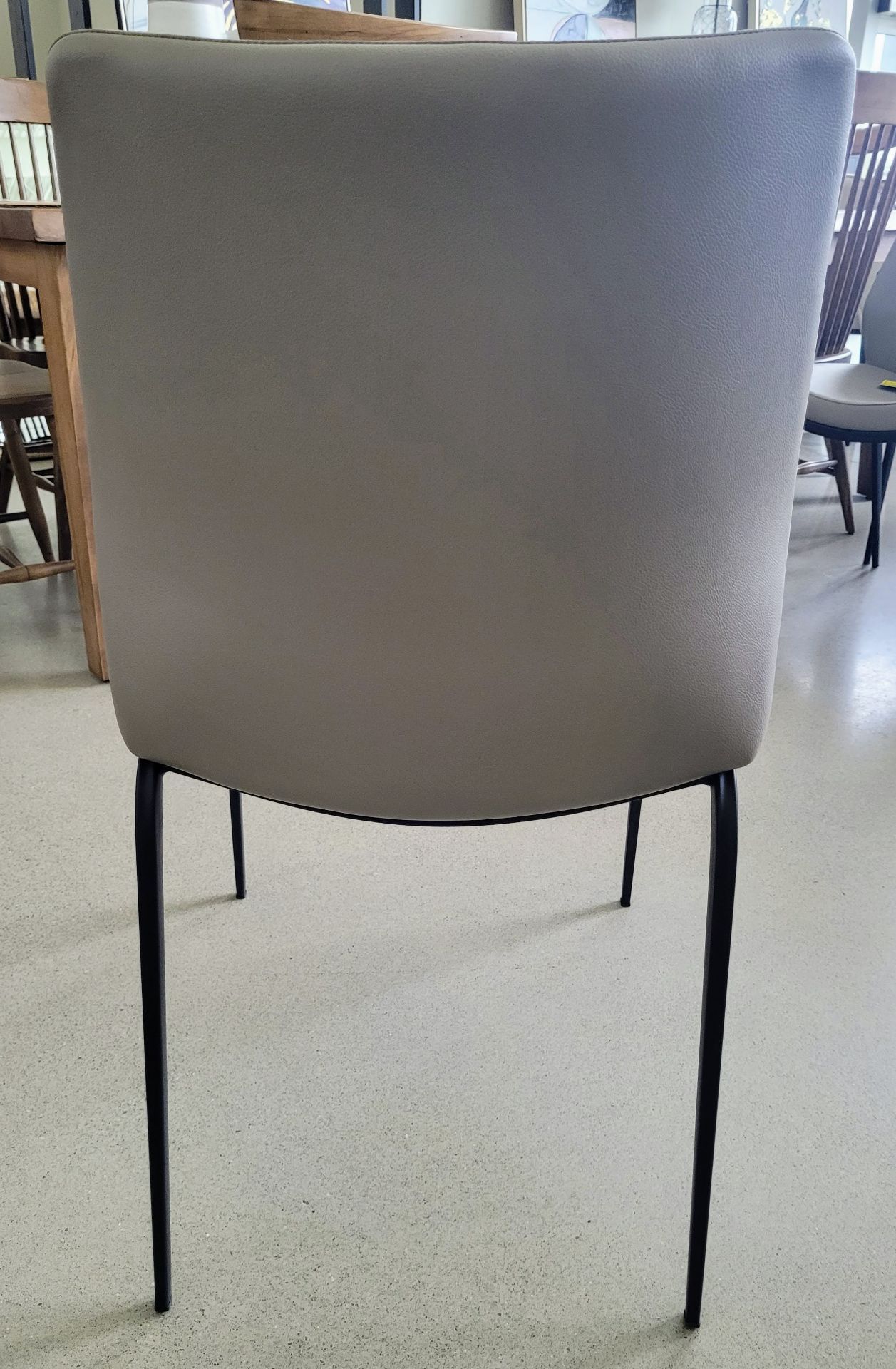 TAUPE KA UPHOLSTERED SIDE CHAIR, MATTE BLACK LEGS - MSRP $435.00 EA. - Image 3 of 6