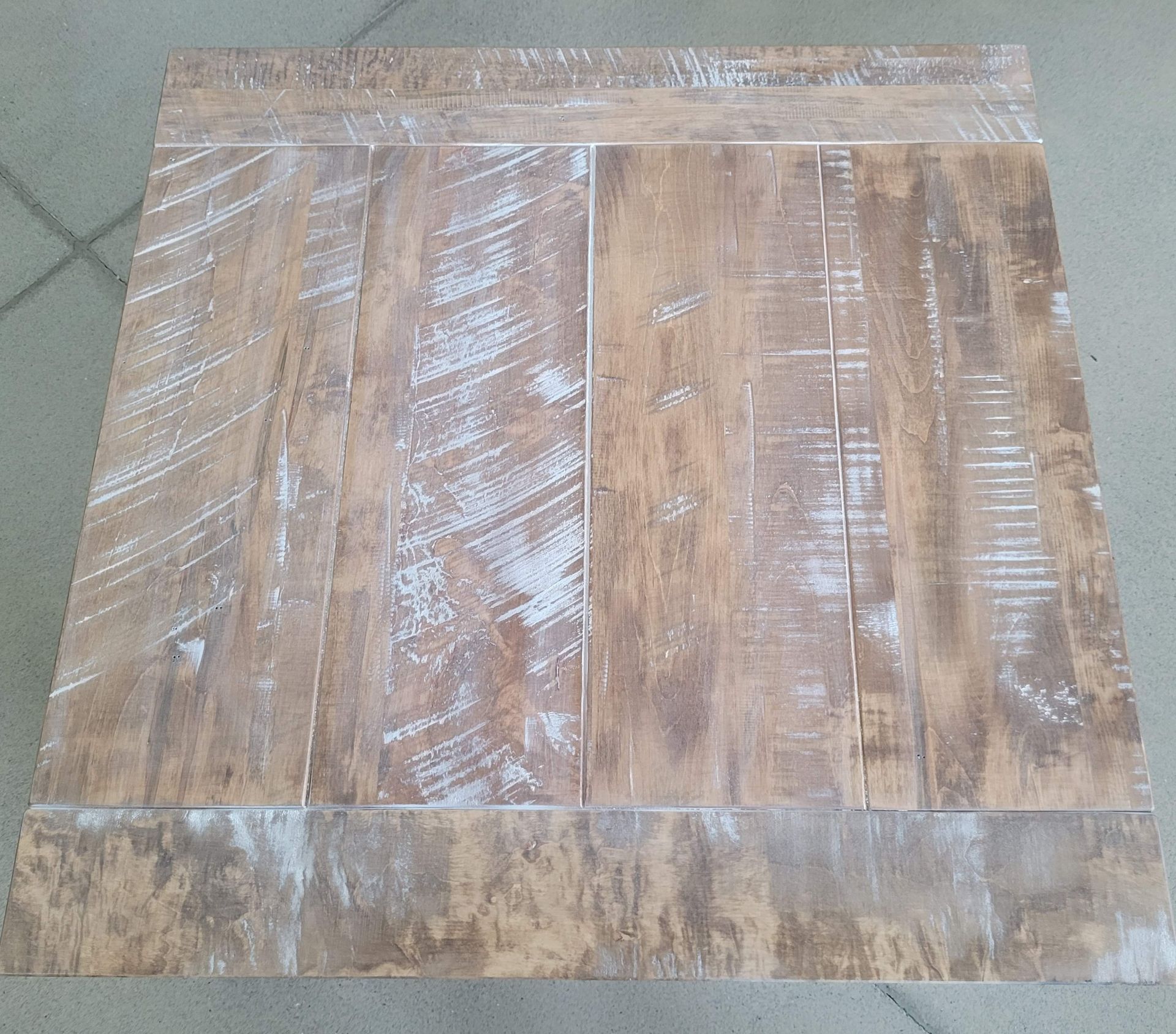 DISTRESSED FINISH COFFEE TABLE - 36" X 36" X 18" - Image 3 of 4