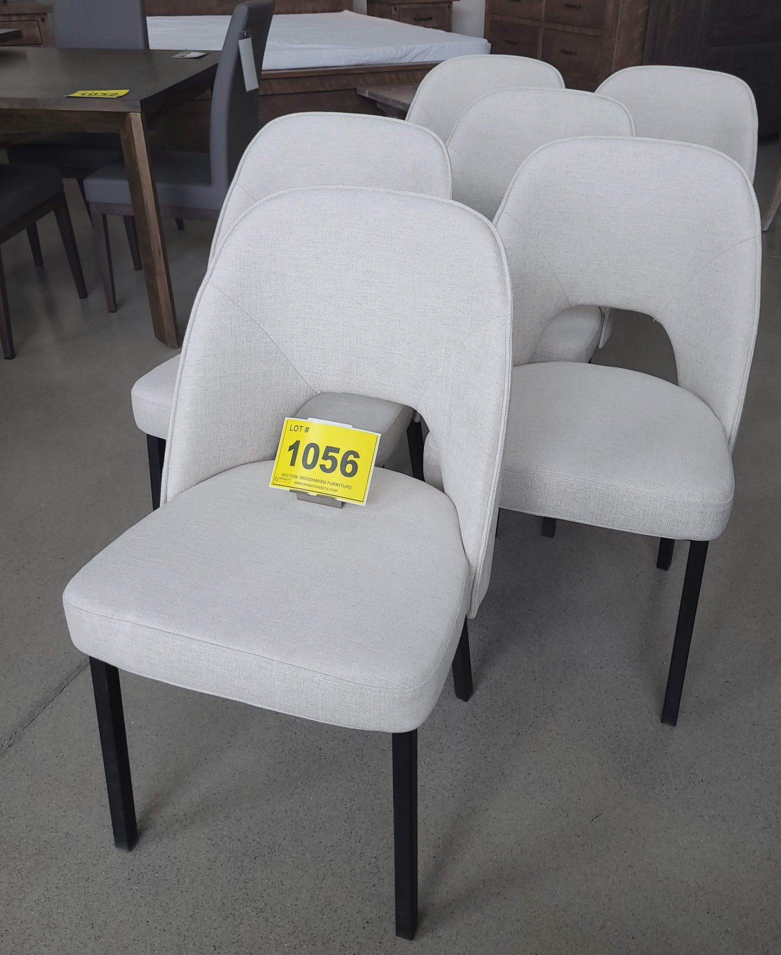 UPHOLSTERED SIDE CHAIRS W/ METAL LEGS