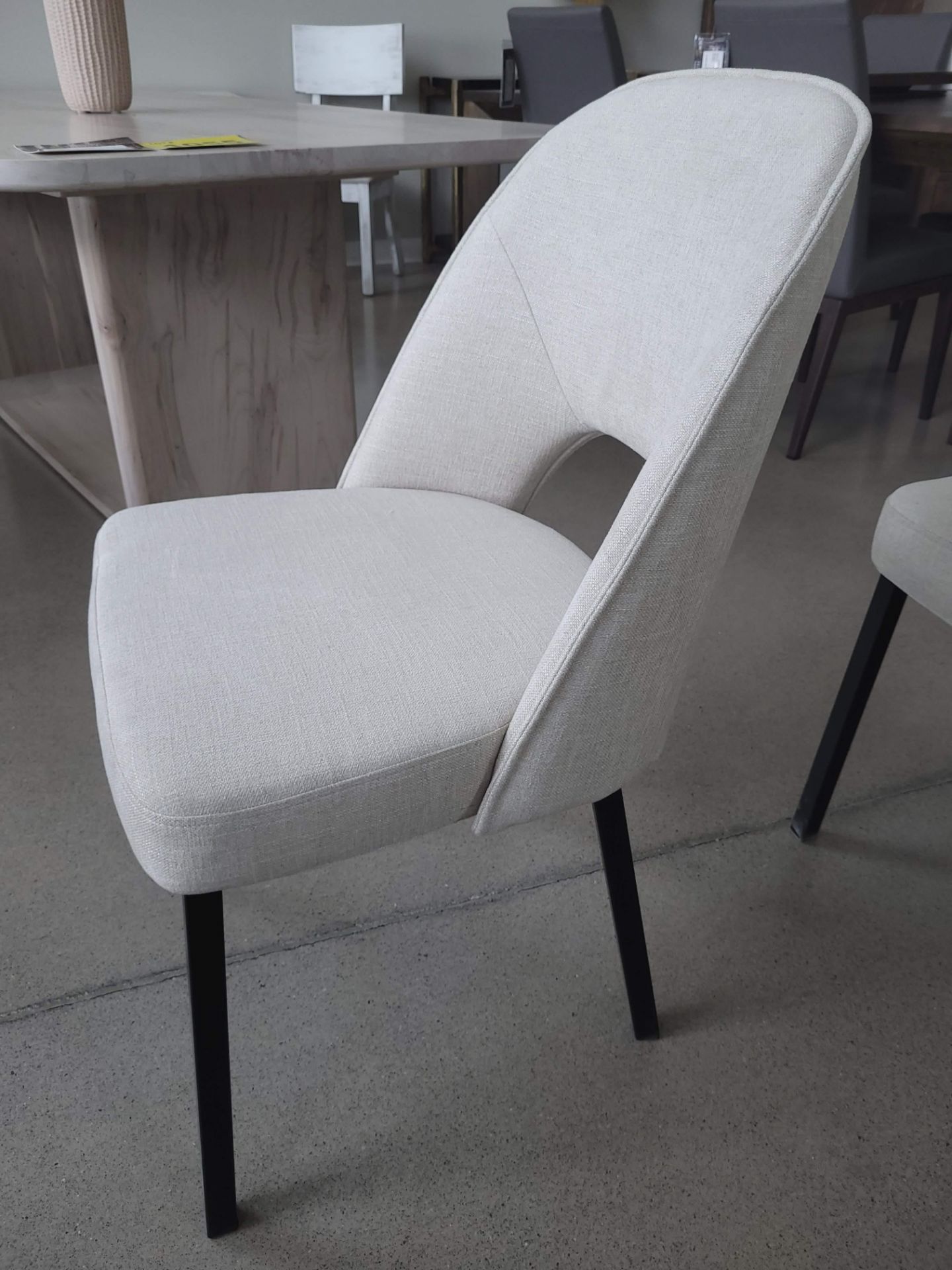 UPHOLSTERED SIDE CHAIRS W/ METAL LEGS - Image 3 of 5