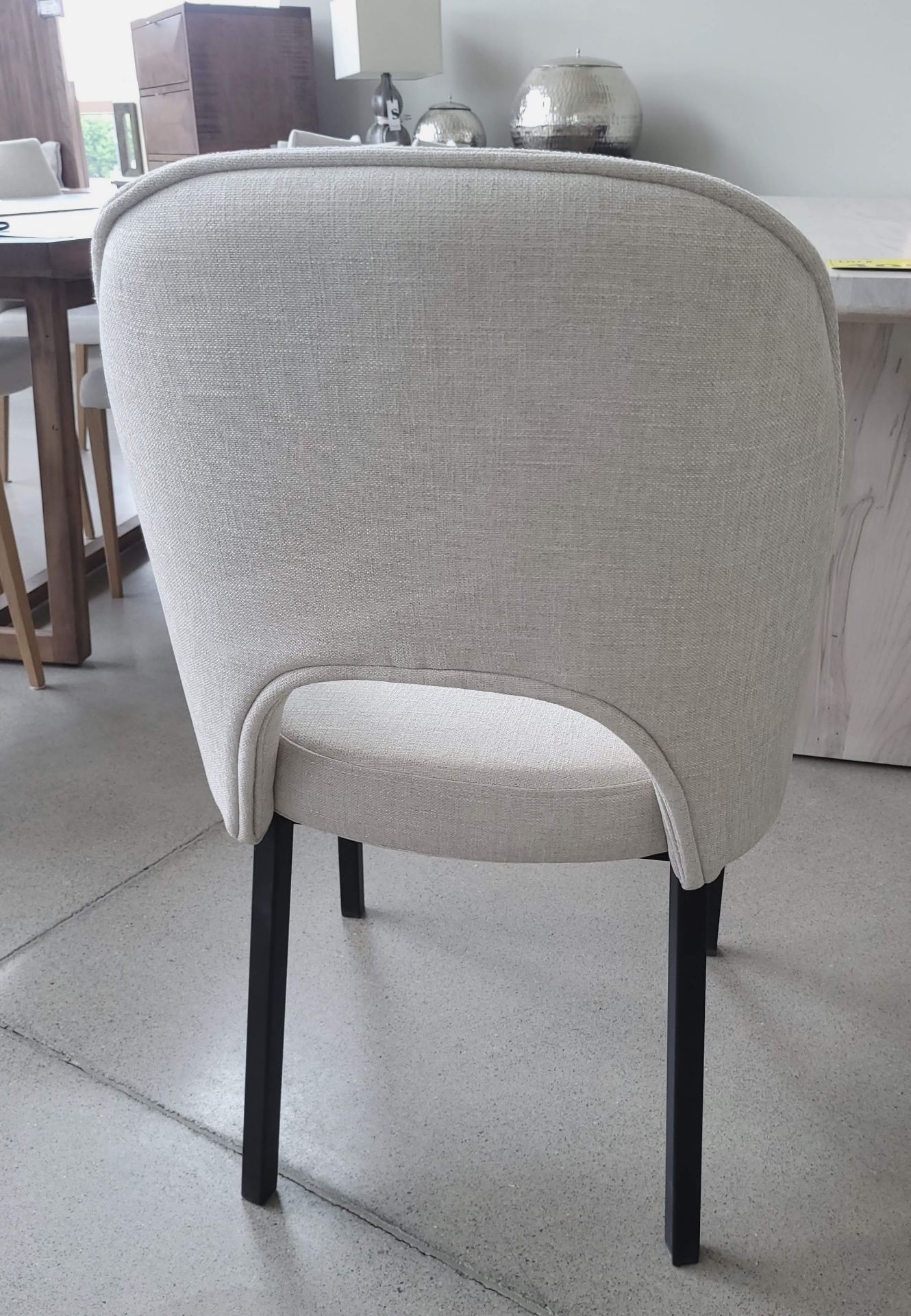 UPHOLSTERED SIDE CHAIRS W/ METAL LEGS - Image 4 of 5