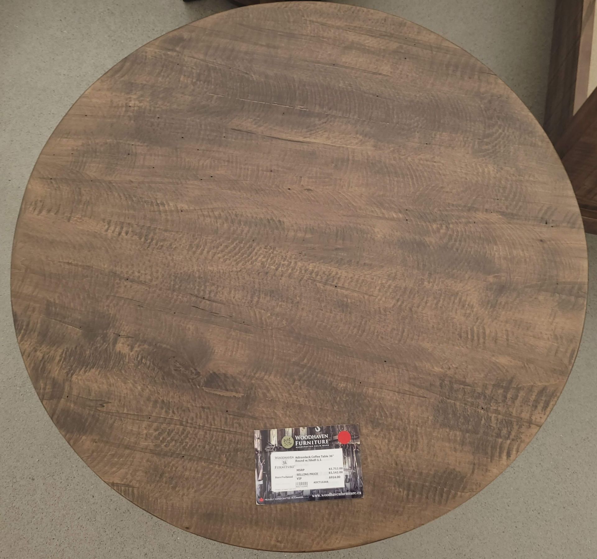 ADIRONDACK COFFEE TABLE W/ SHELF - MSRP $1,712.00 - Image 3 of 4