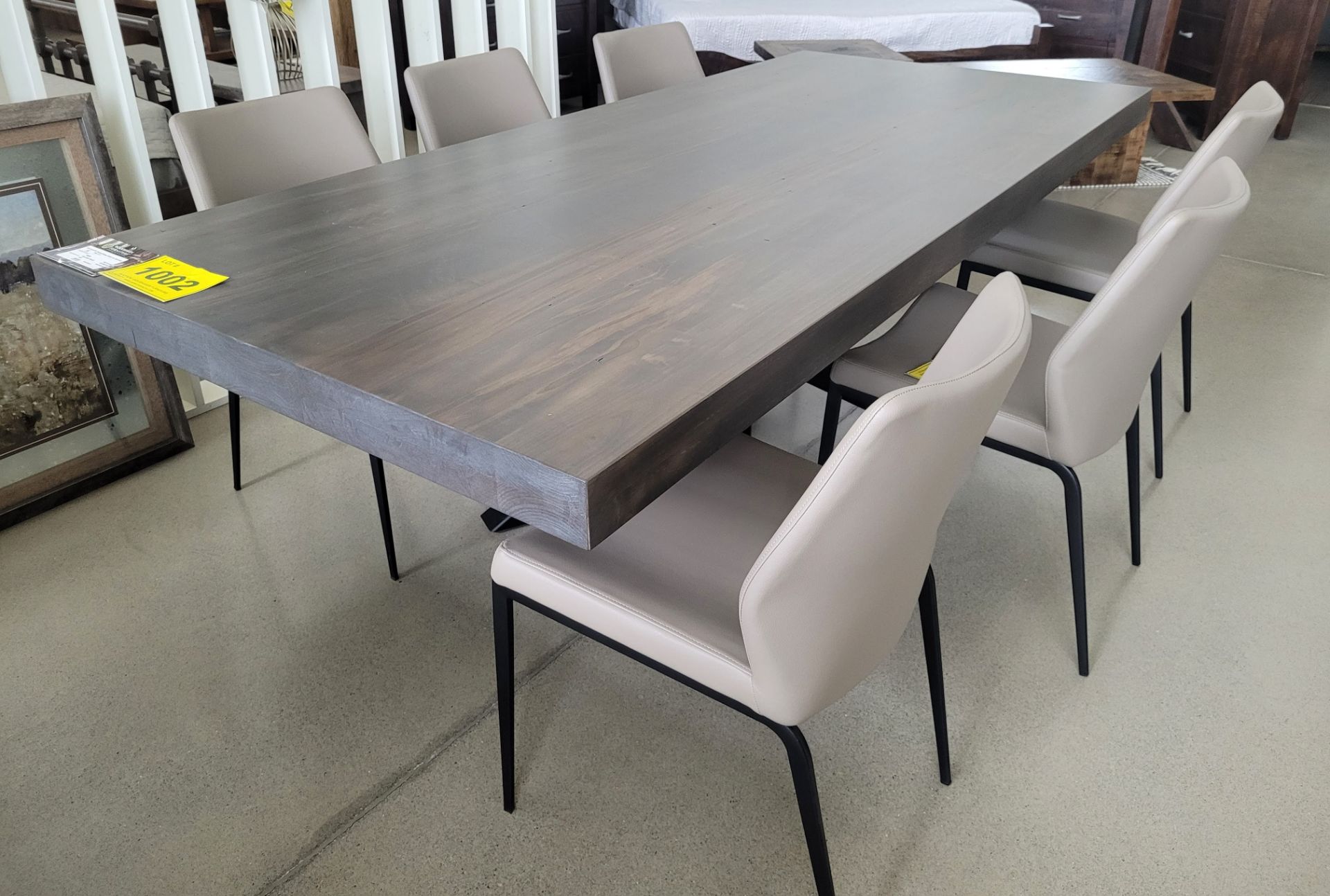 NEXUS DINING TABLE 42" X 96" SOLID TOP, STAIN: MOCHA SILK - MSRP $8,712.00 - (TABLE ONLY - CHAIRS - Image 8 of 9