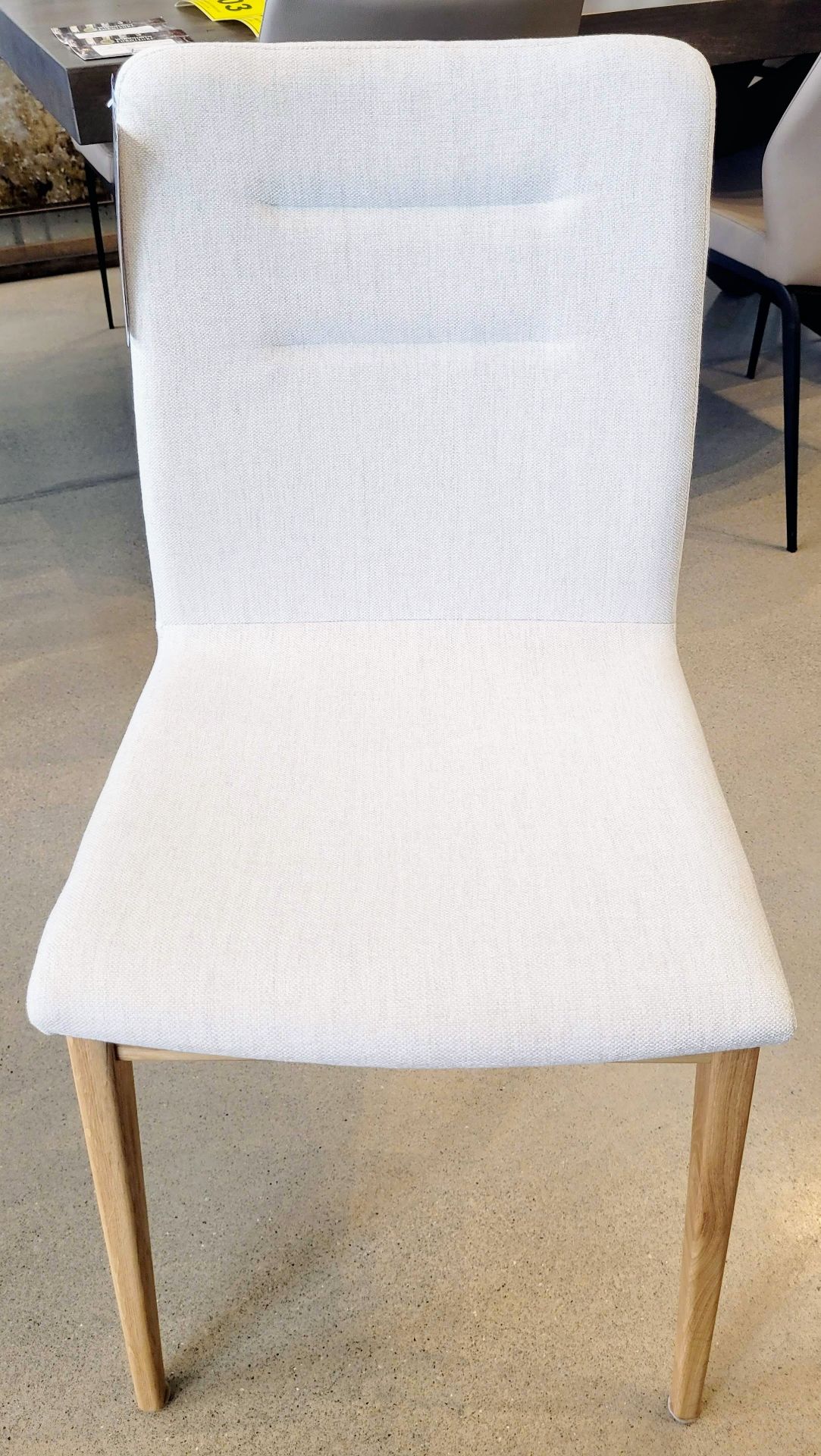 MOBI UPHOLSTERED SIDE CHAIR, RUSTIC WHITE OAK LEGS- MSRP $939.00 EA. - Image 5 of 7