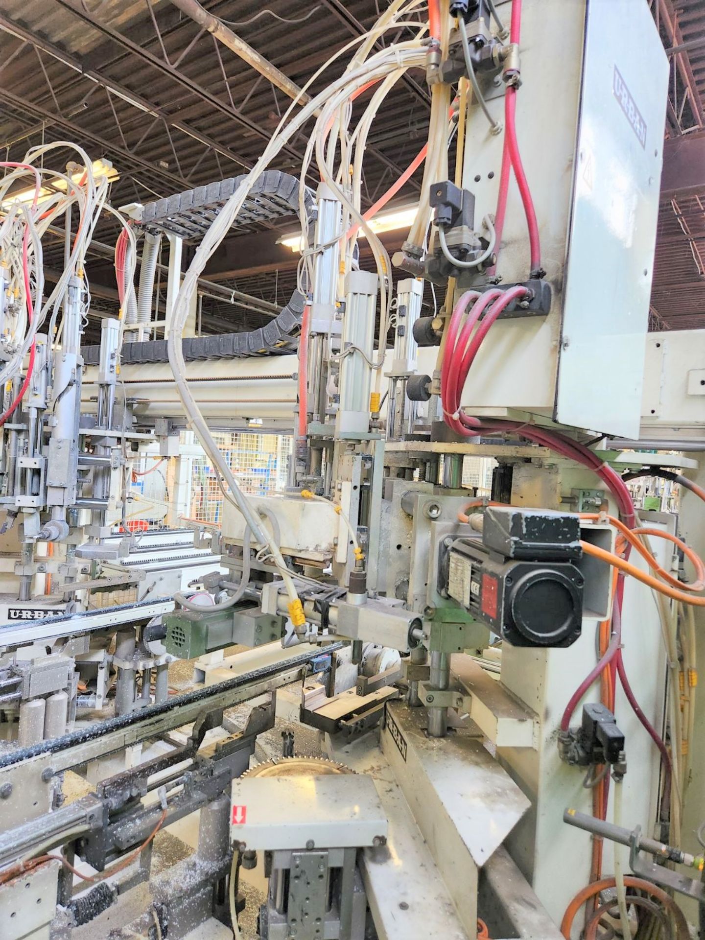 1999 URBAN PVC PRODUCTION LINE TO INCLUDE: URBAN AKS6105/4-25/16 4-POINT VINYL WELDER, S/N 619439, - Image 13 of 20