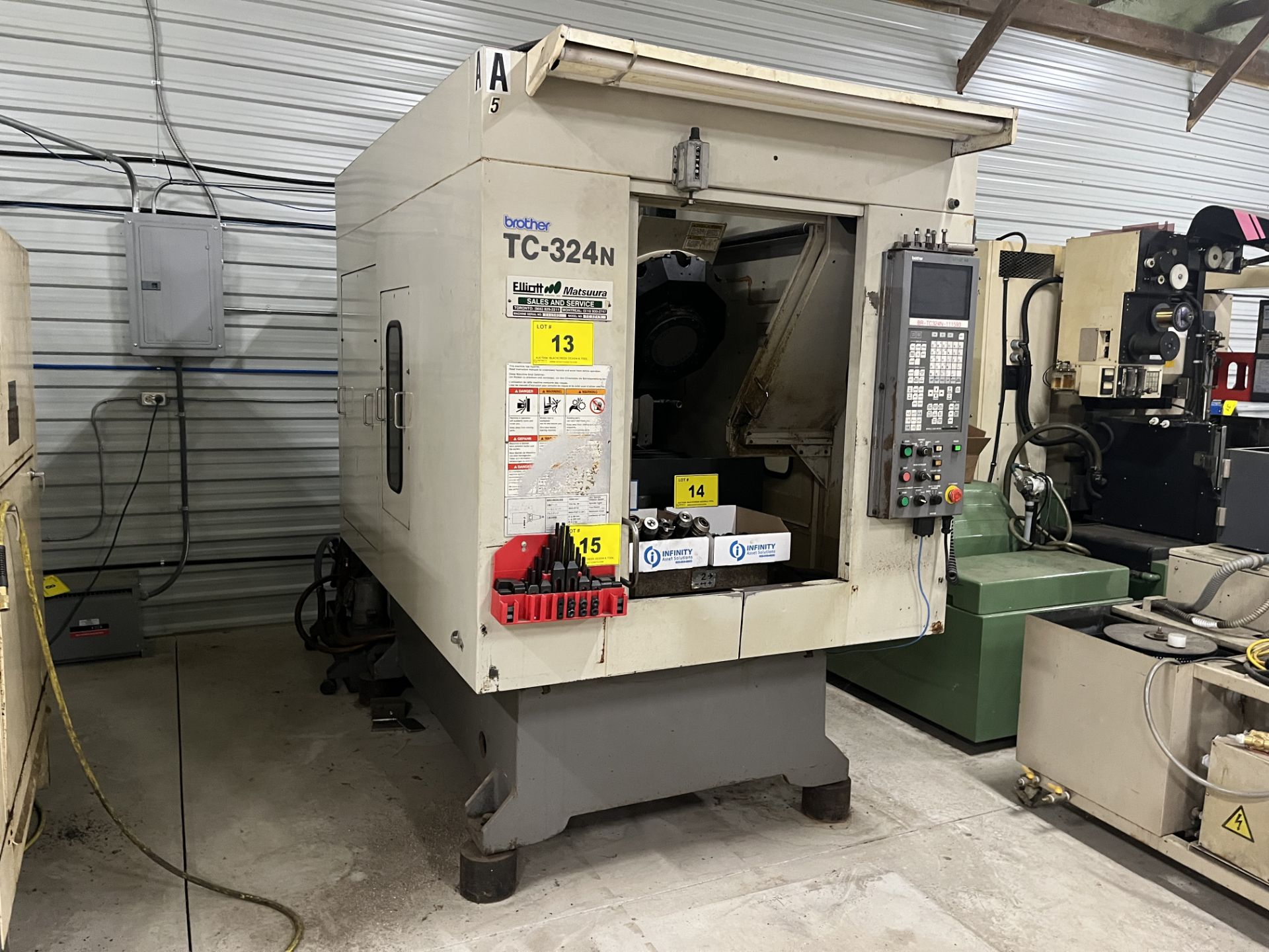 BROTHER TC-324N CNC DRILLING & TAPPING CENTER, BROTHER CNC CONTROL, 10,000 RPM SPINDLE, (10) ATC, - Image 12 of 12