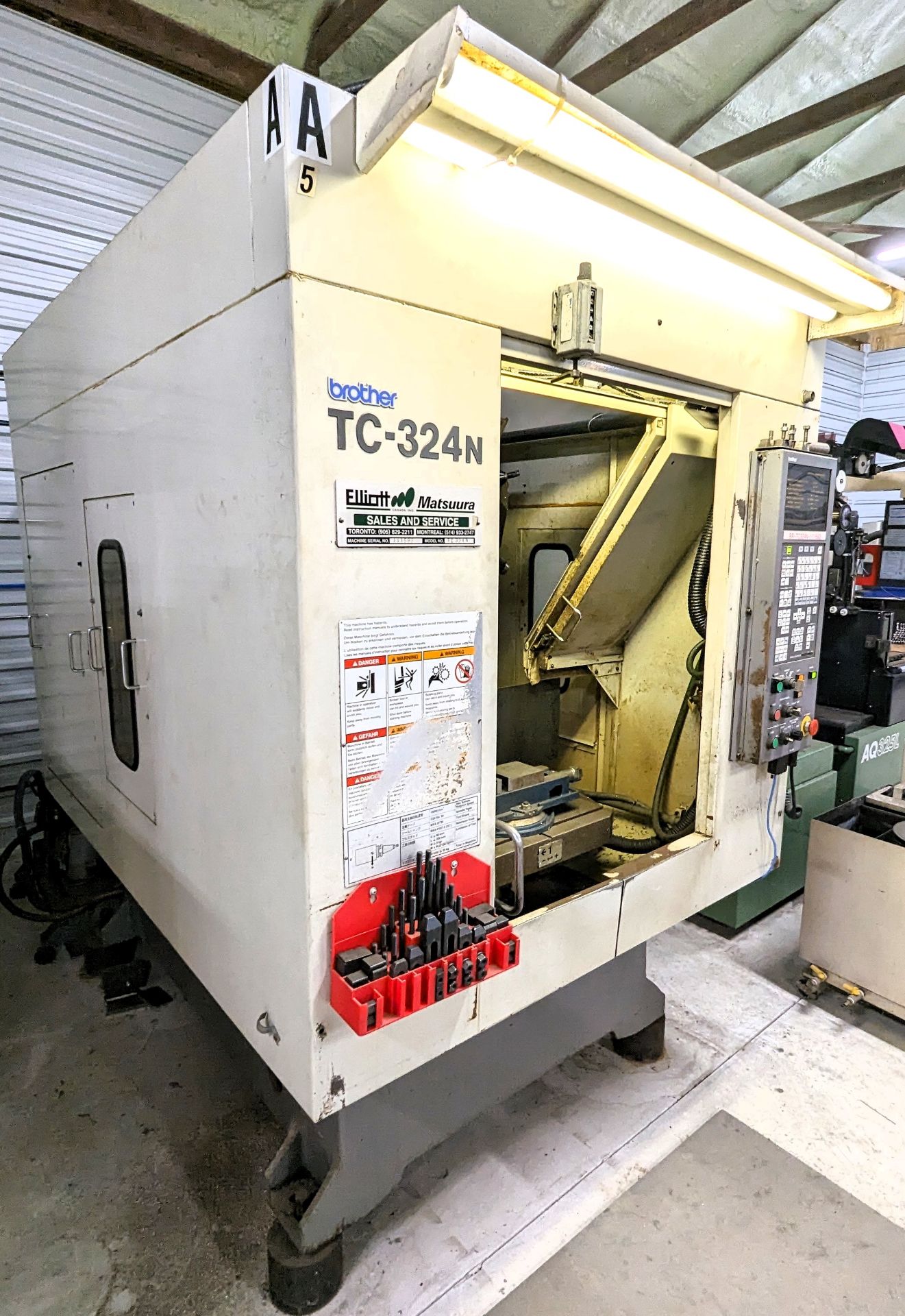 BROTHER TC-324N CNC DRILLING & TAPPING CENTER, BROTHER CNC CONTROL, 10,000 RPM SPINDLE, (10) ATC, - Image 2 of 12