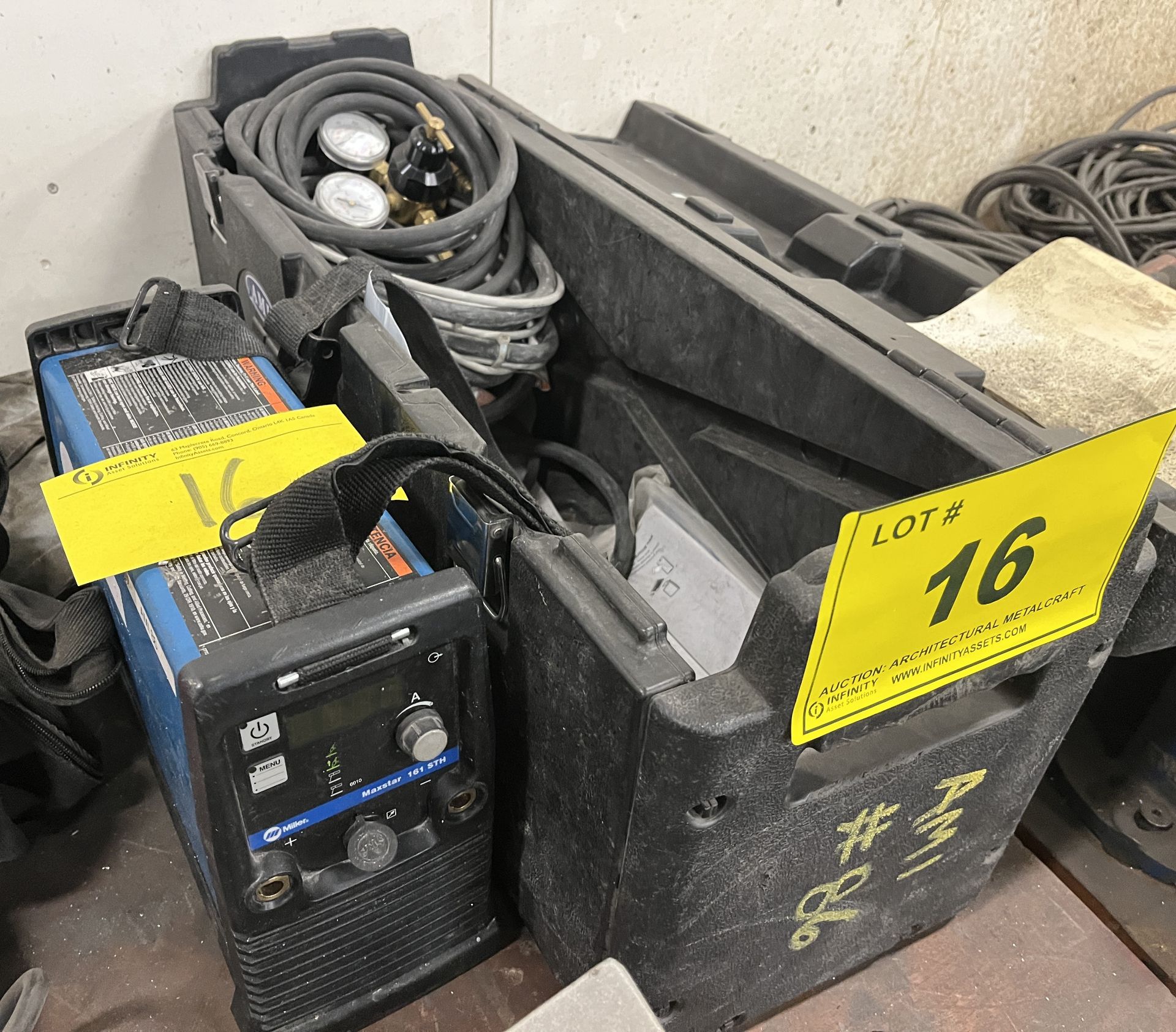 MILLER MAXSTAR 161 5TH WELDER W/ CABLES, REGULATOR, CASE