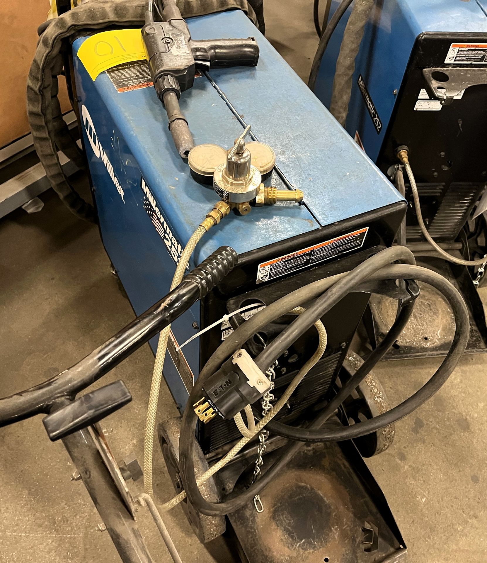 MILLER MILLERMATIC 252 WELDER S/N: MF400356N, CABLES, CART (NO TANK), W/ MILLER XR PISTOL PRO - Image 4 of 4