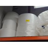 LOT OF ASST. PACKAGING SUPPLIES, BUBBLE WRAP, FOAM, CARDBOARD BOXES, SHRINK WRAP & DISPENSERS,