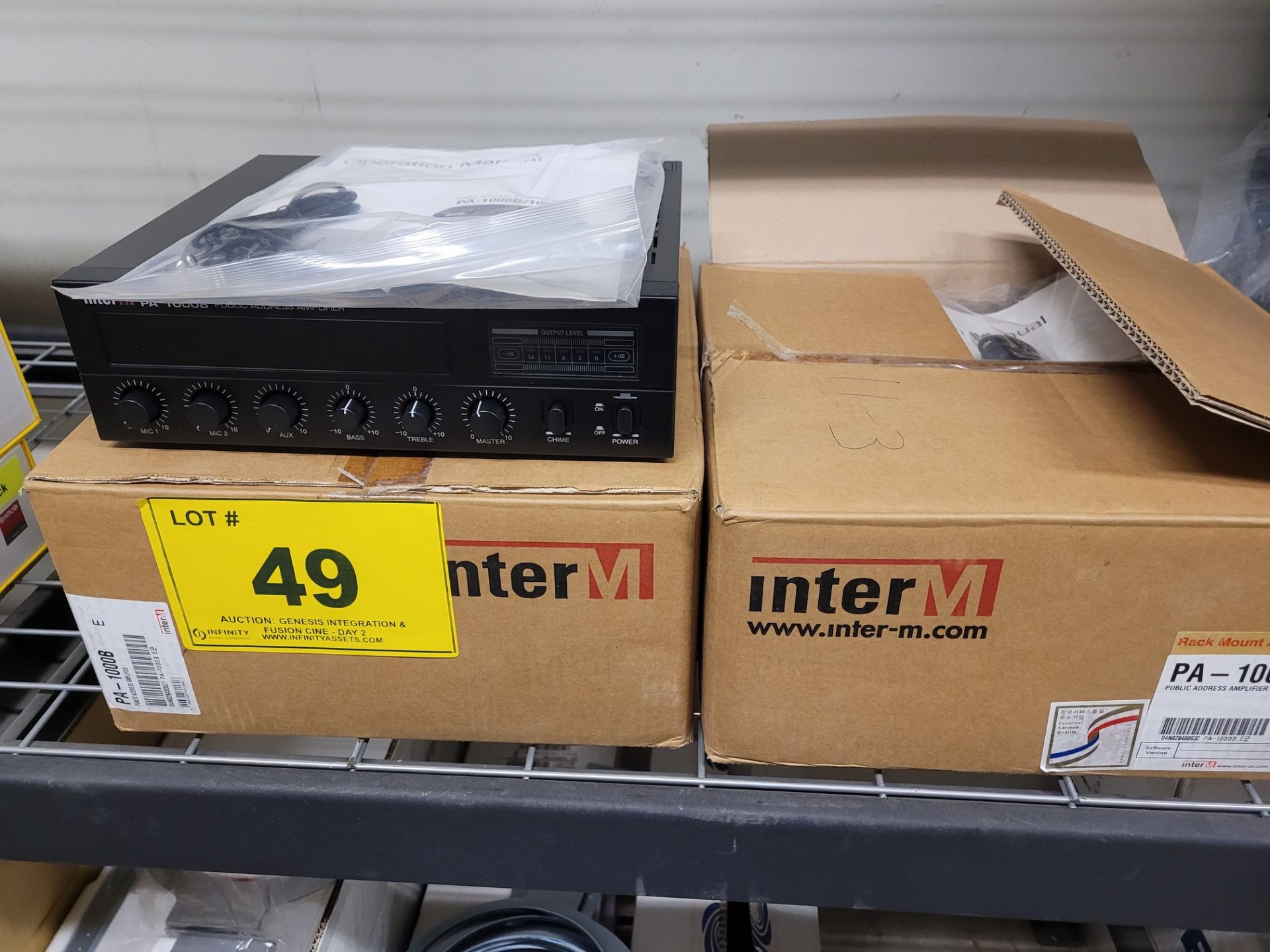 LOT OF INTER-M PA-1000B PUBLIC ADDRESS AMPLIFIERS