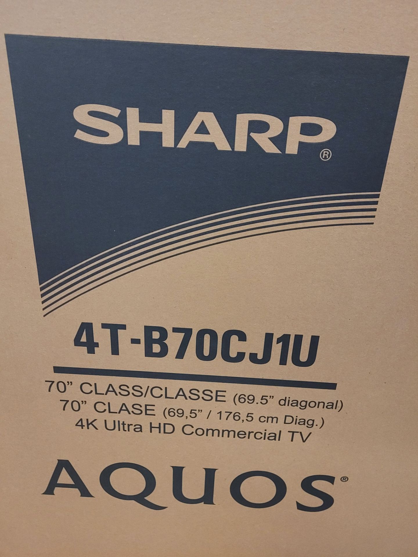 SHARP 4T-B70CJ1U A AQUOS 70" CLASS 4K ULTRA HD COMMERCIAL TV, S/N 206437012 - Image 4 of 5