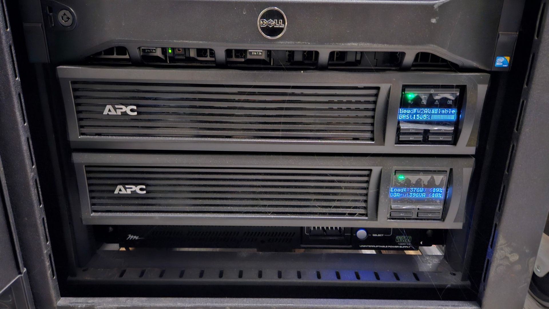 SERVER RACK W/ CONTENTS INCLUDING DELL LATITUDE E6410 LAPTOP, LENOVO ...