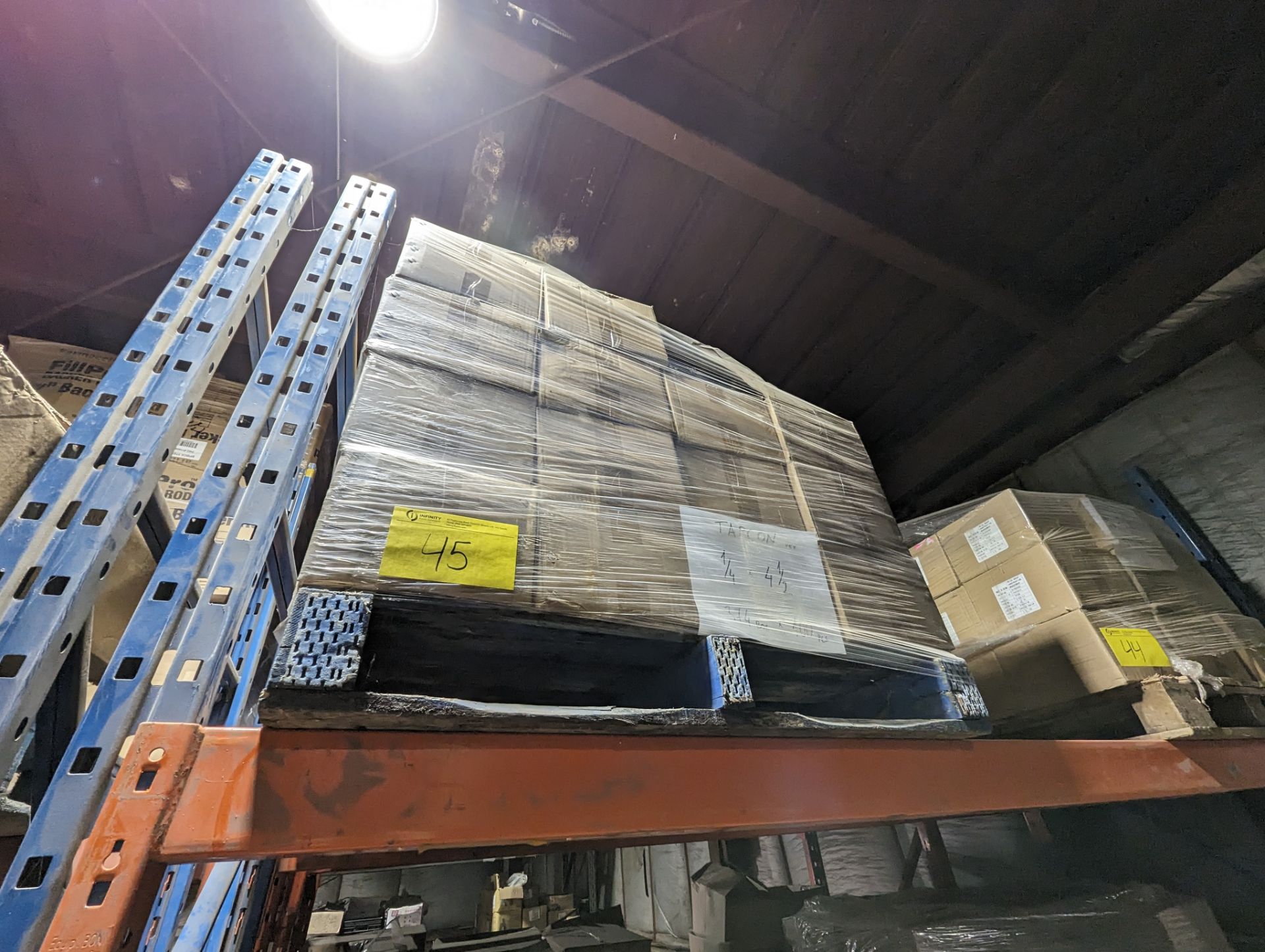 PALLET OF APPROX. (374) BOXES OF TAPCON 1/4 X 4-1/2 SCREWS