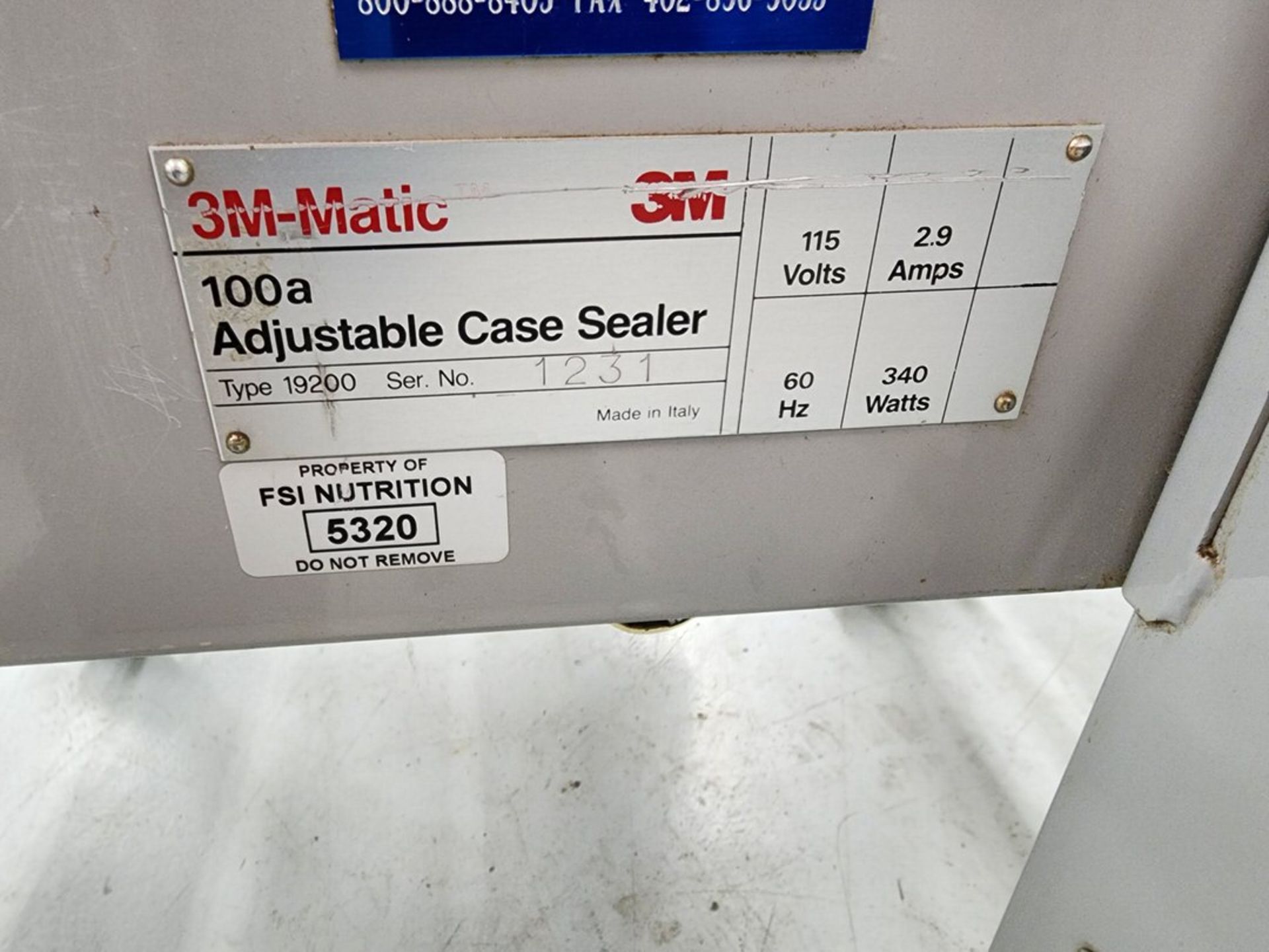 3M 100A Adjustable Case Sealer Machine 115V, 2.9A, 60HZ, 340W - Image 10 of 10