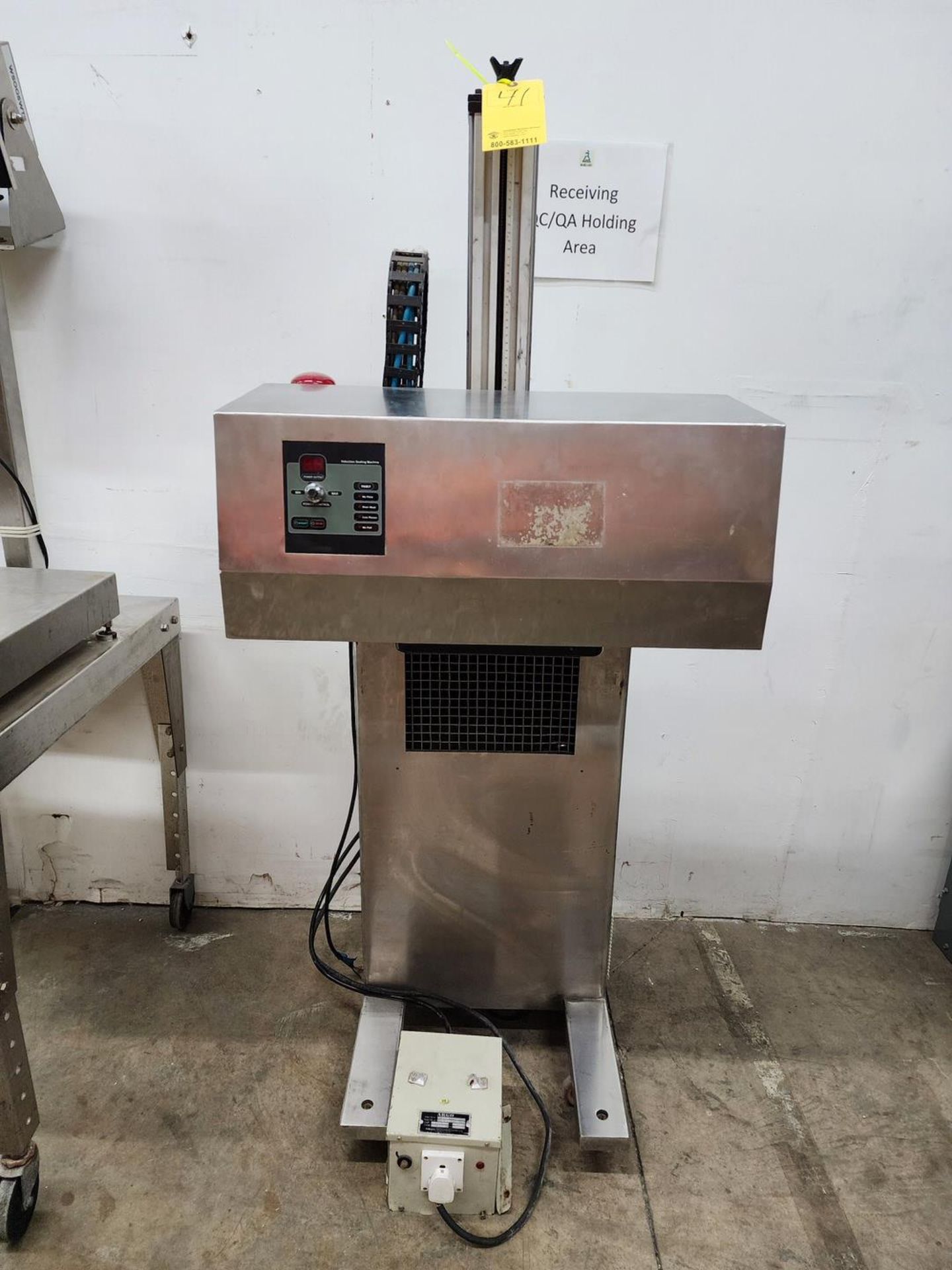 Argo J-2015 Induction Sealing Machine Capacity: 2KVA, 50/60hz, 115/230v