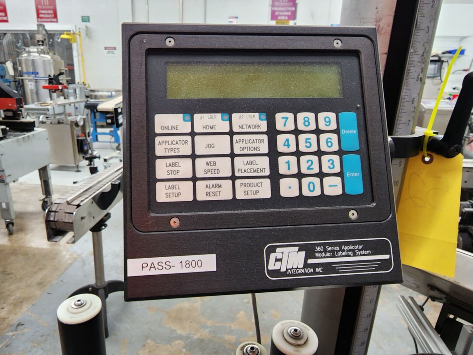 Trapani Labeling Machine 115v; W/ Contrex Controller; W/ CTM 360 Series Applicator Modular - Image 7 of 29