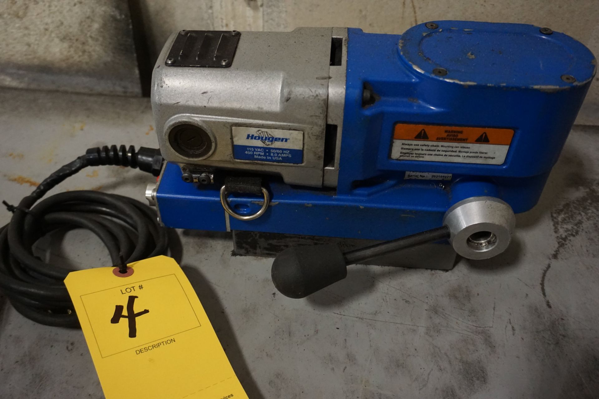 HOUGEN MAGNETIC HORIZONTAL DRILL 1/2" CAP