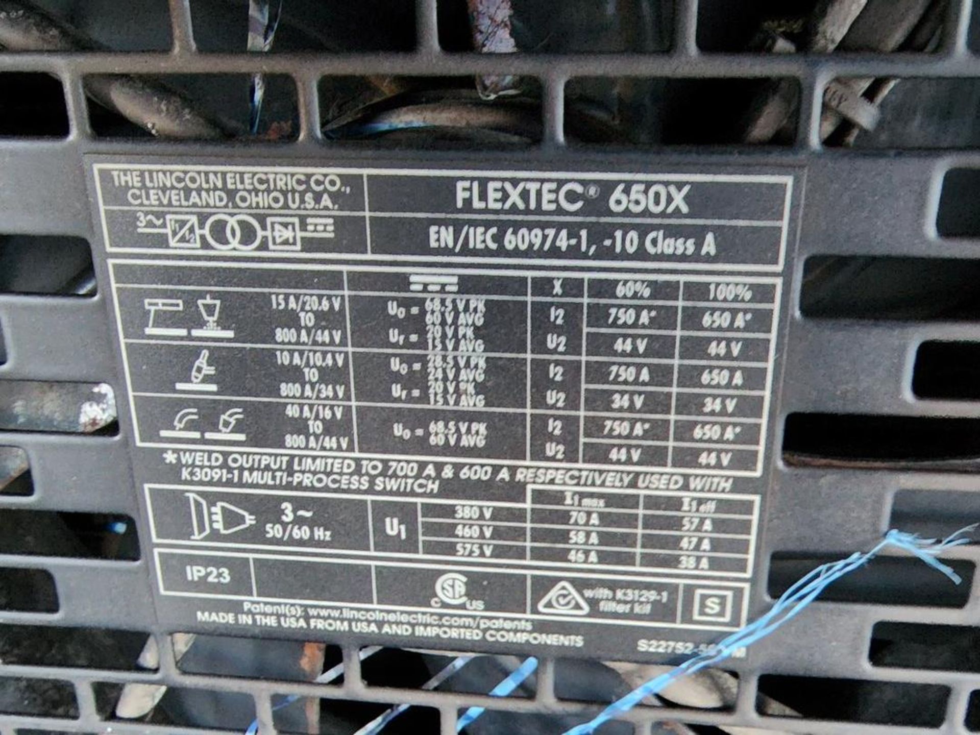 LE Flextec 650X Multi-Processing Welder 50/60HZ, 3PH, 380-575V, 650A - Image 5 of 5