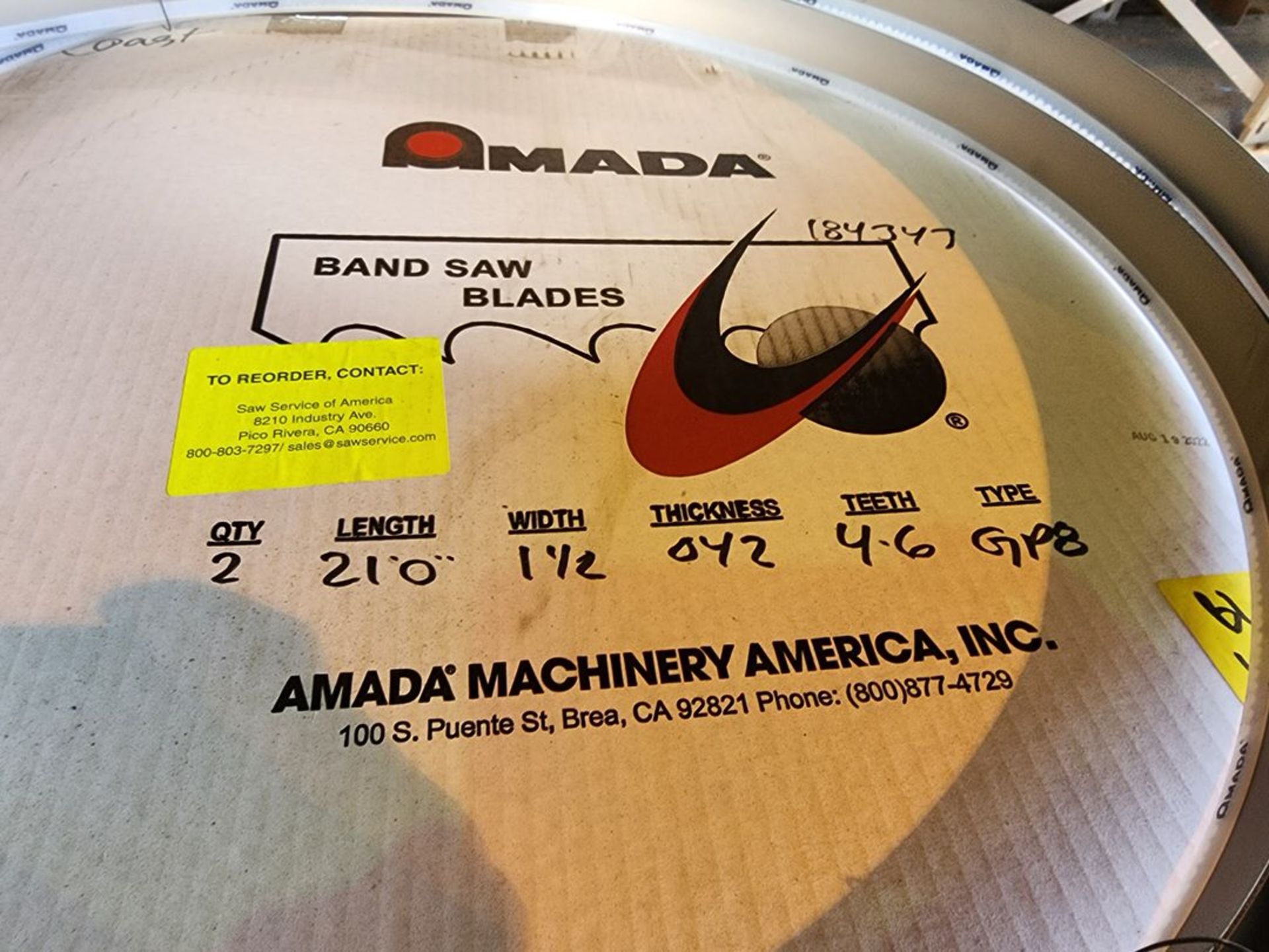Amada Assorted Saw Blades (3) Boxes - Image 2 of 6