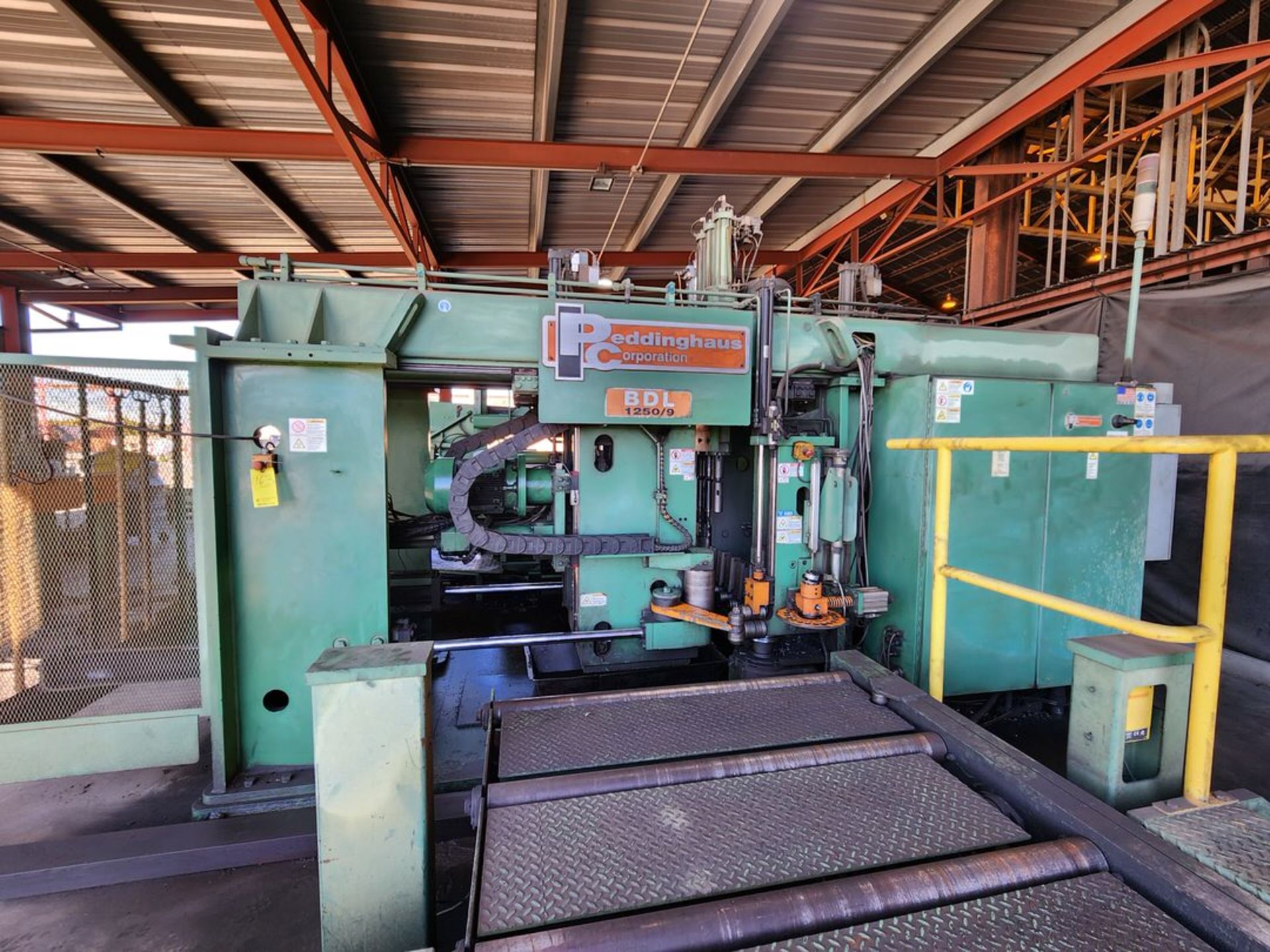 2010 Peddinghaus 1250/9 Drill Line with Transfer Conveyors & Peddinghaus 1270DGP Miter Band Saw