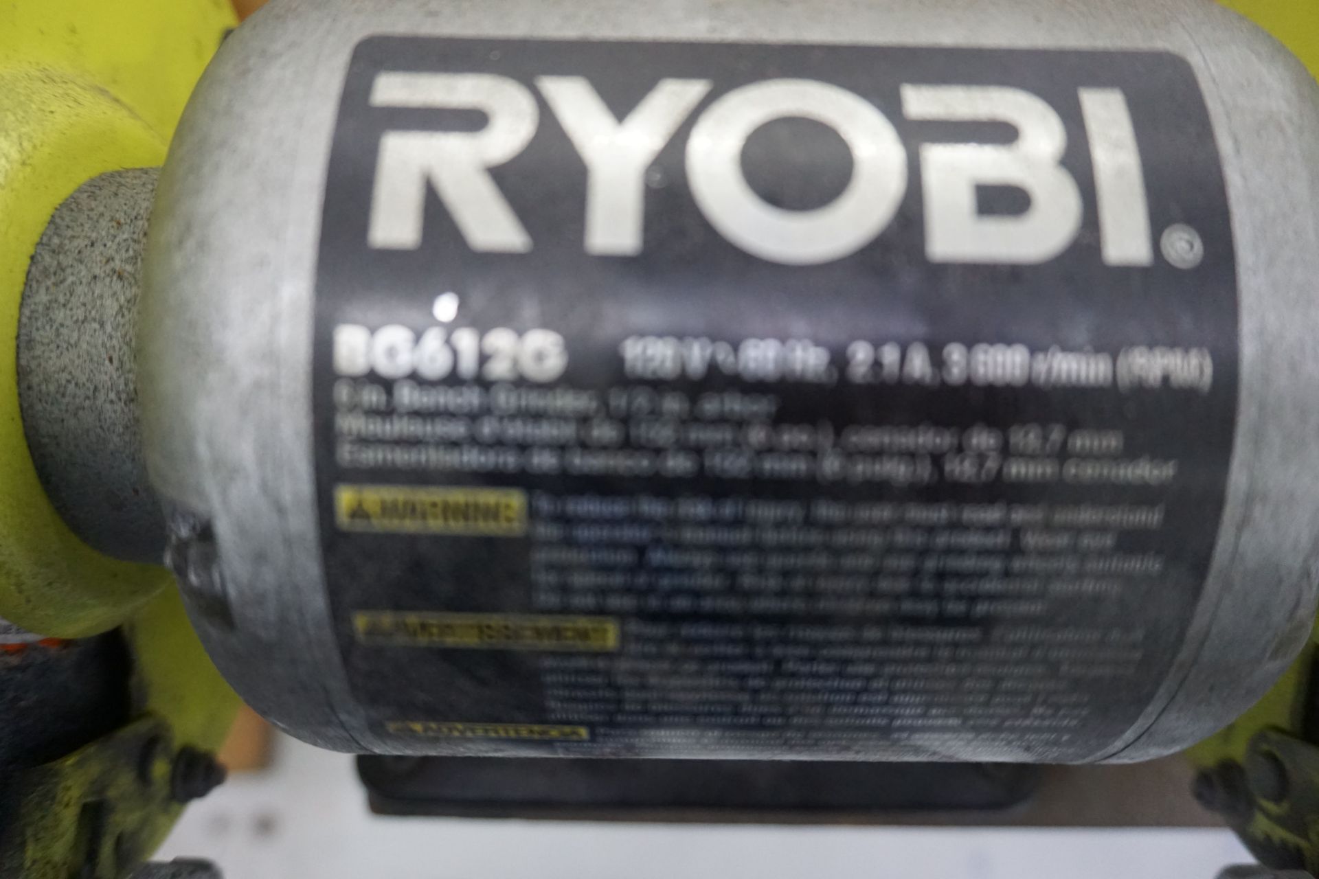 RYOBI 6" BENCH GRINDER W/ TABLE 24" X 72" - Image 2 of 2